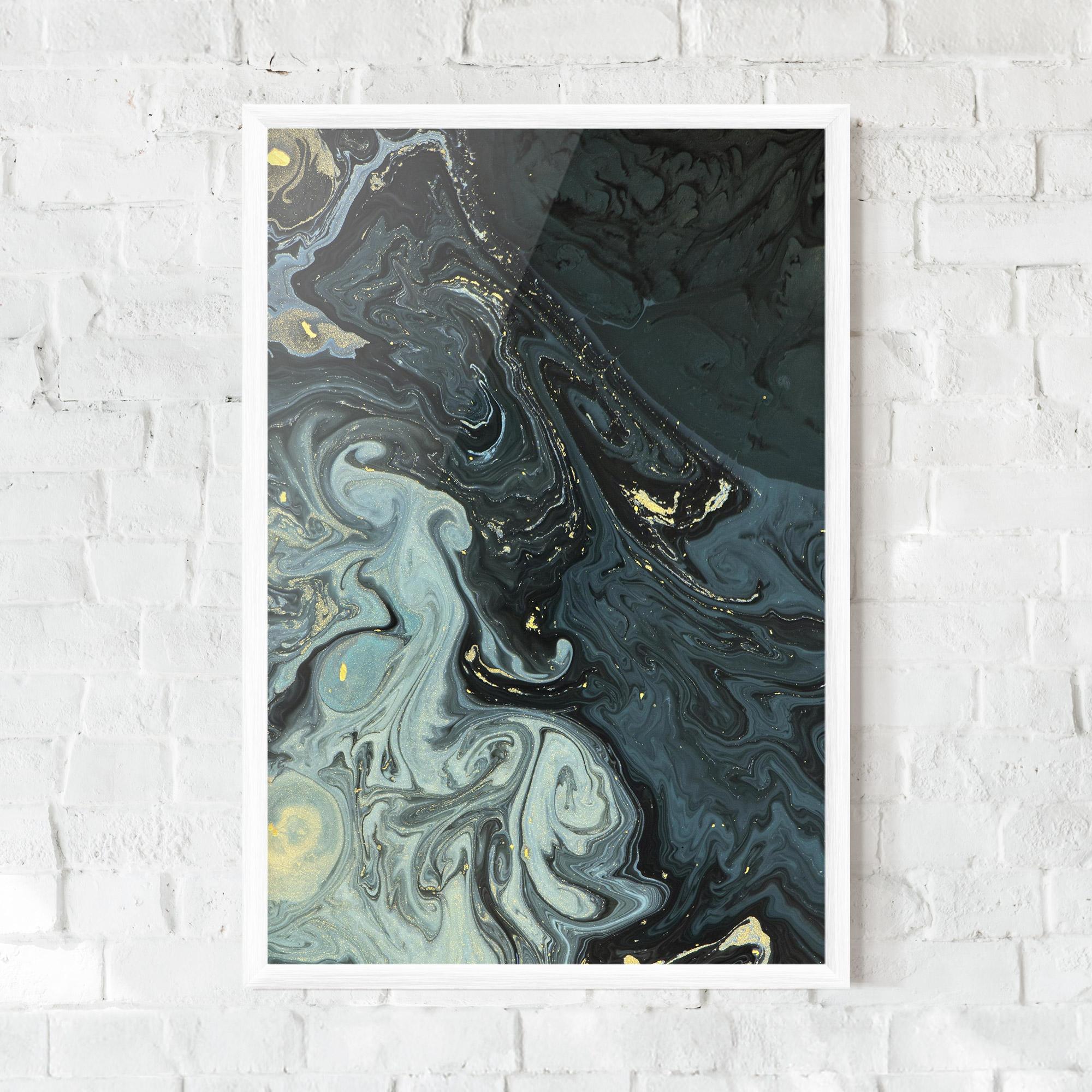 Keretezett Poszter Dark Green Painting mockup 0