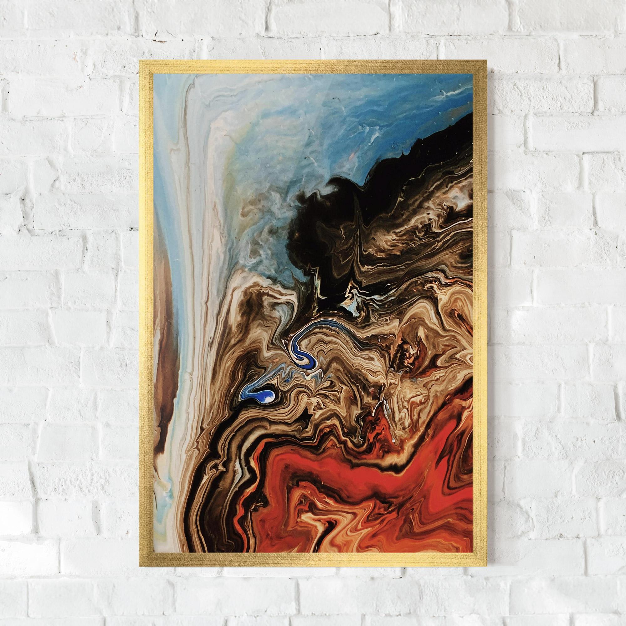 Keretezett Poszter Abstract Waterfall mockup 0