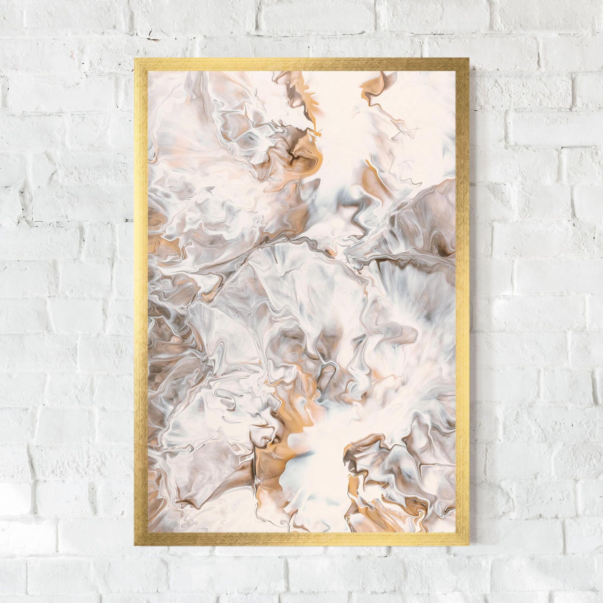 White Gold Abstract mockup 0