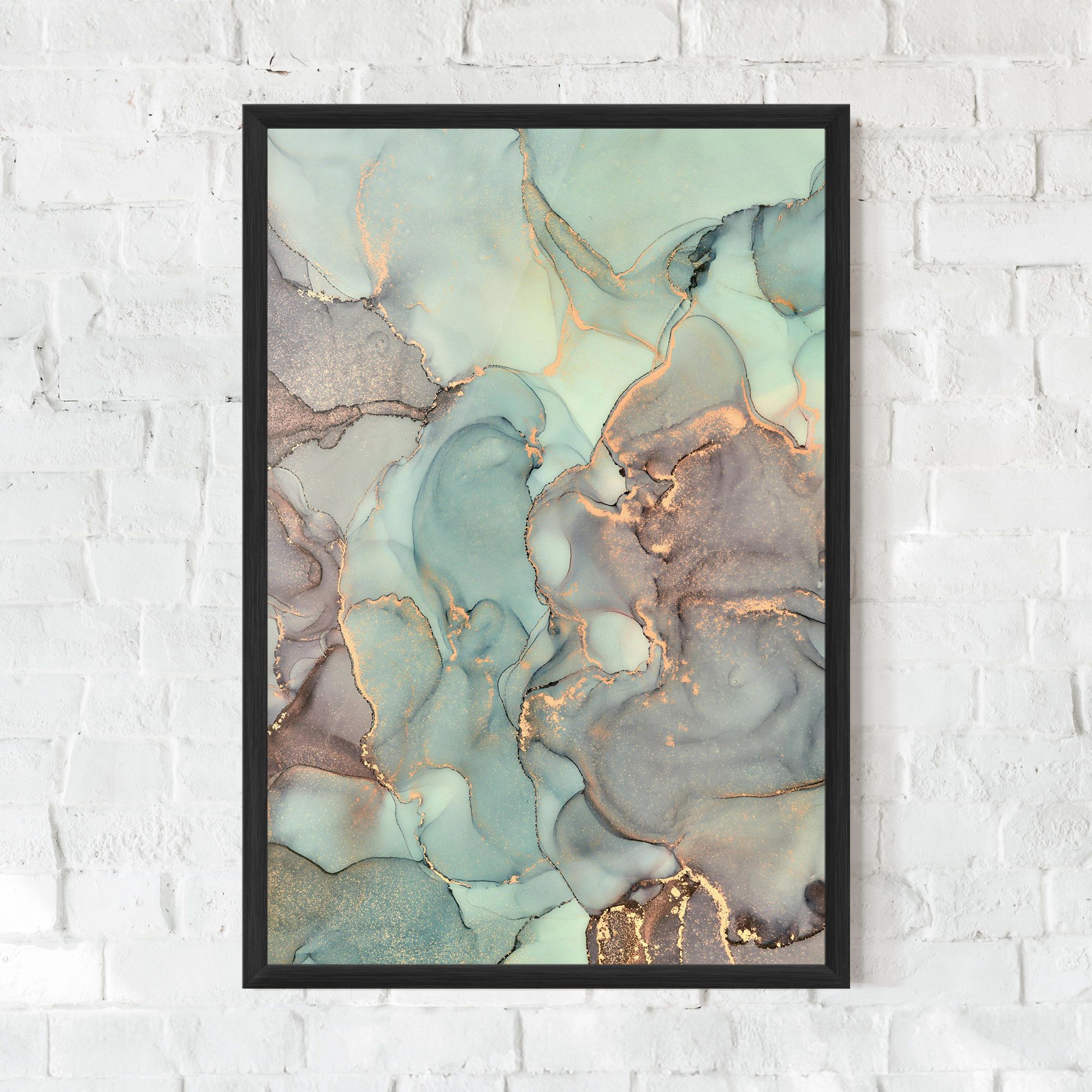 Abstract Turquoise Marble mockup 0