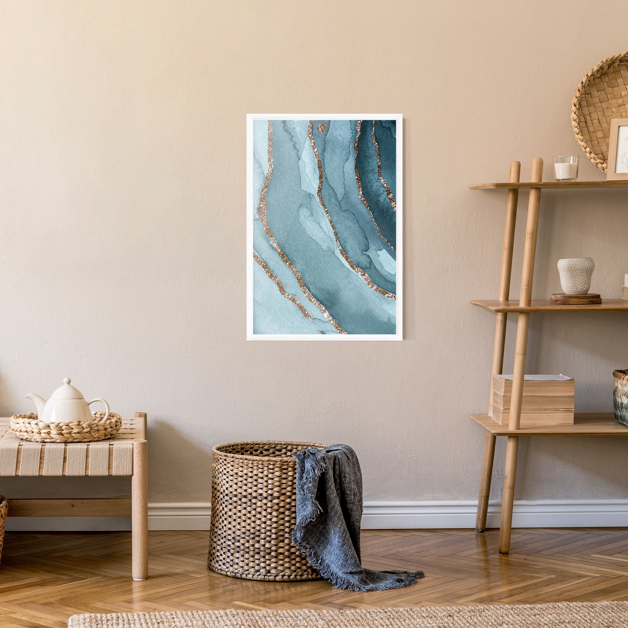 Blue Golden Glitter mockup 9