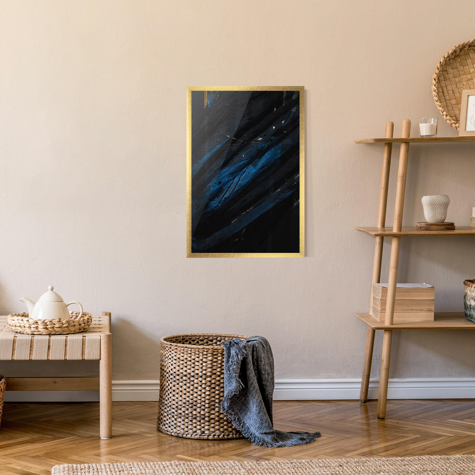 Keretezett Poszter Blue Lines mockup 9