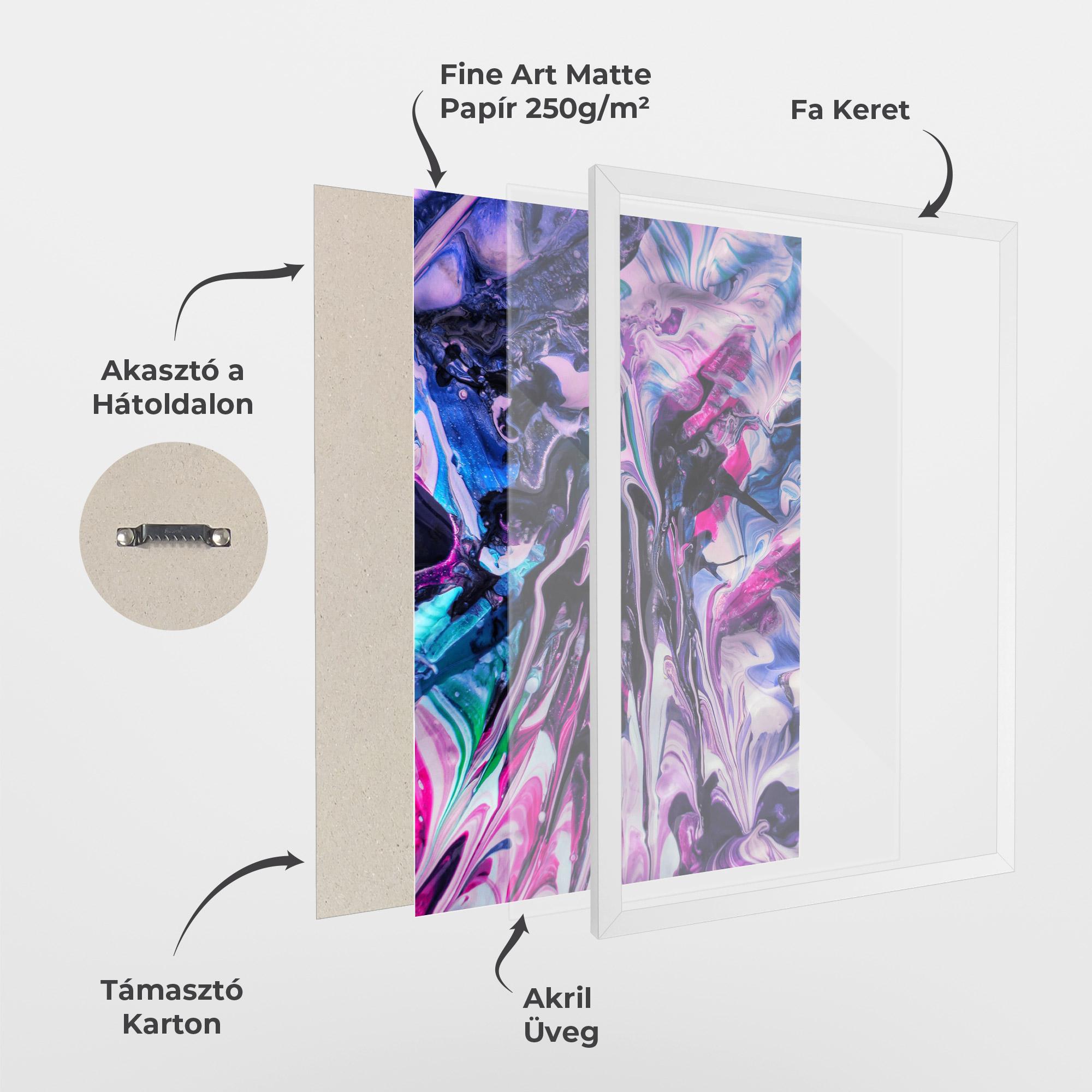 Keretezett Poszter Abstract Rose Colours mockup 1