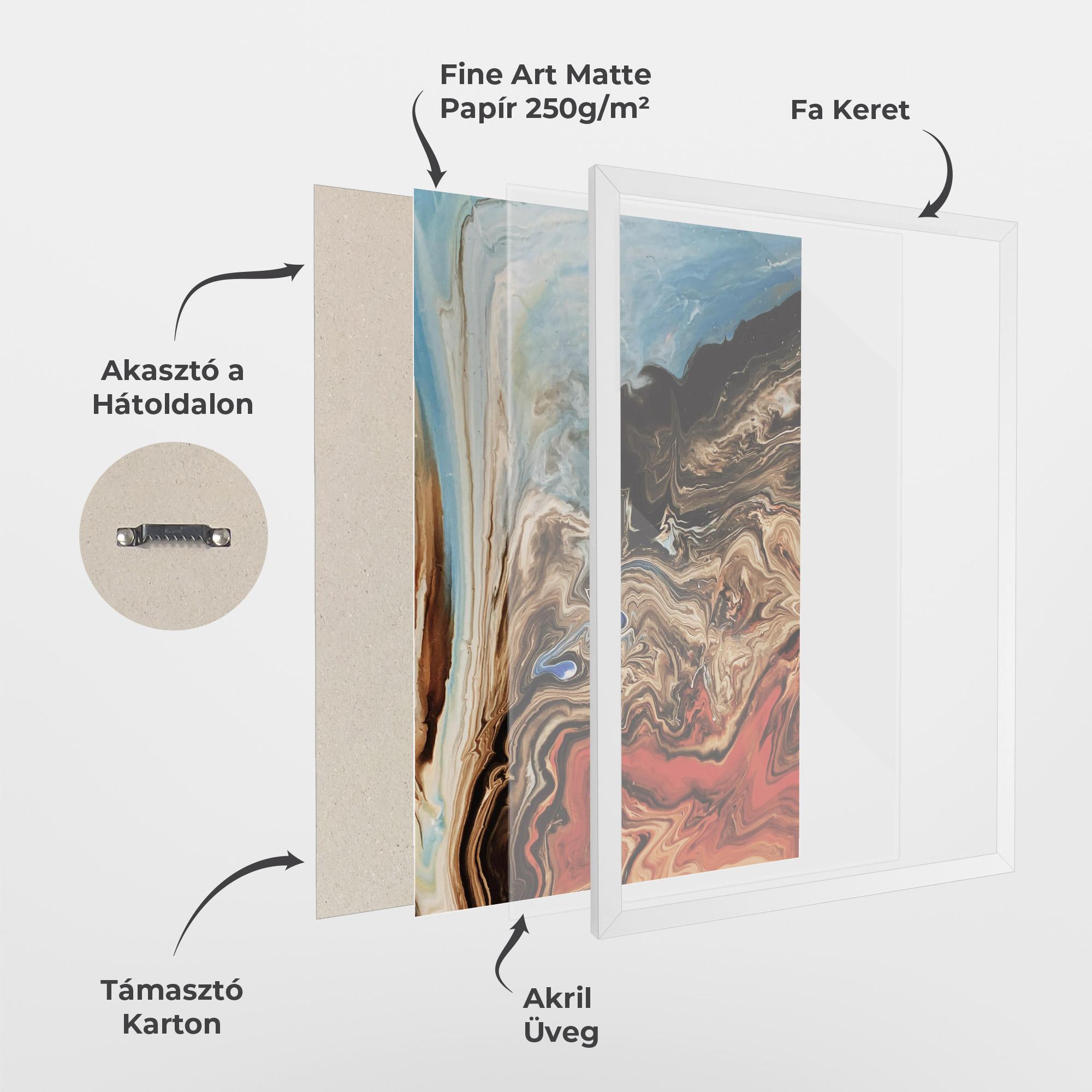 Keretezett Poszter Abstract Waterfall mockup 1