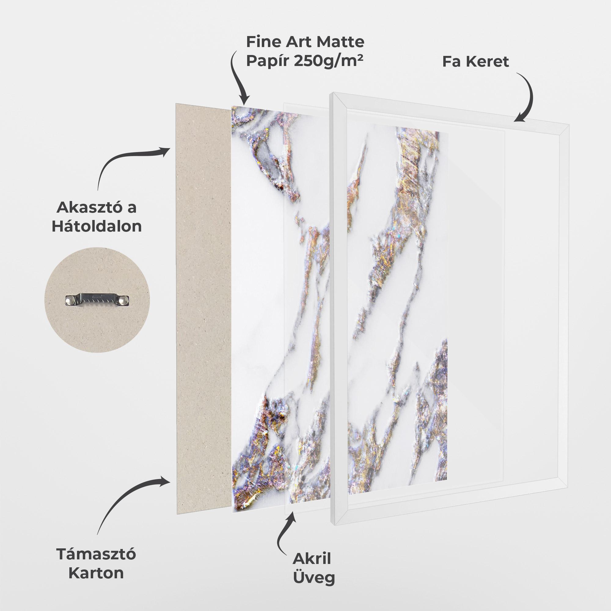 Keretezett Poszter Beautiful Color Marble mockup 1