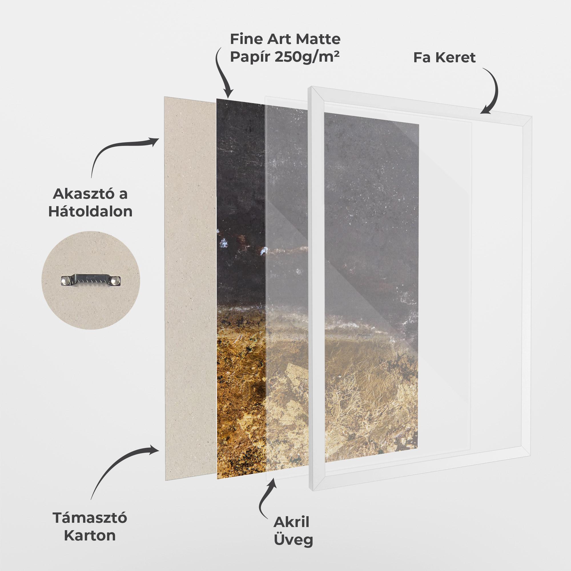 Keretezett Poszter Gold Dark Grey mockup 1