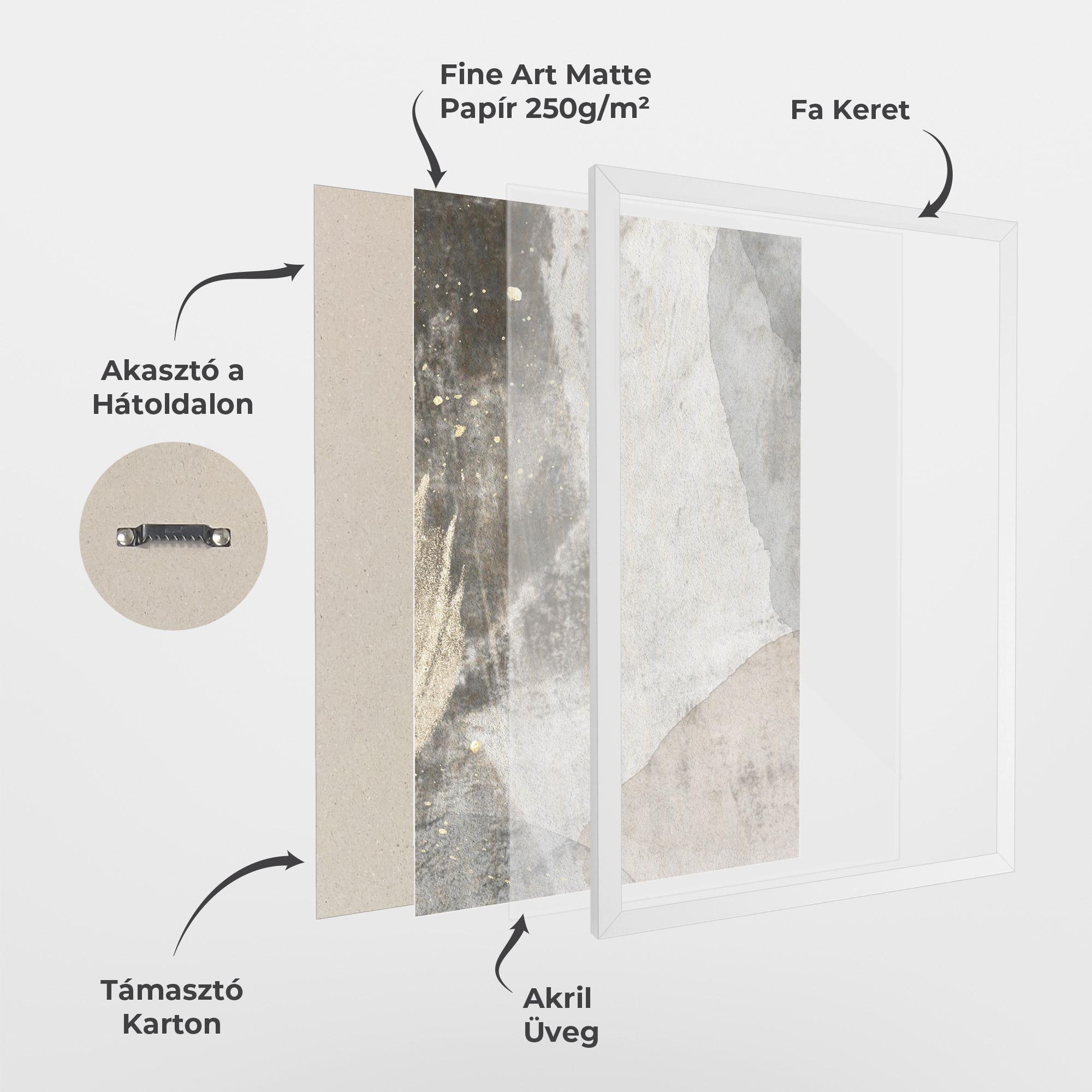 Keretezett Poszter Light Cream Marble mockup 1