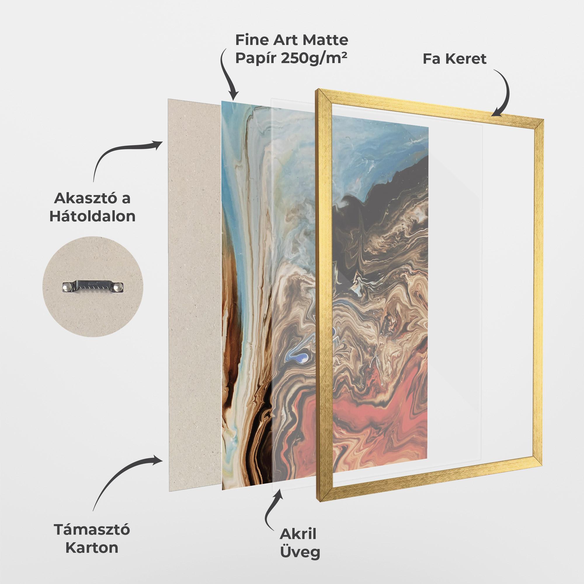 Keretezett Poszter Abstract Waterfall mockup 1