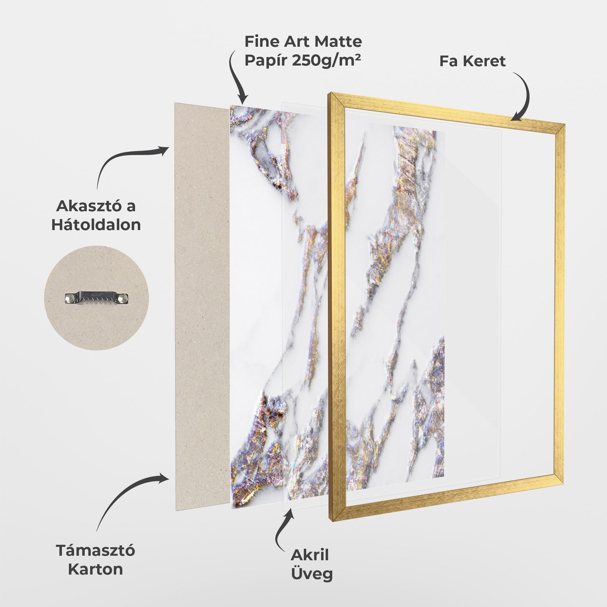 Keretezett Poszter Beautiful Color Marble mockup 1