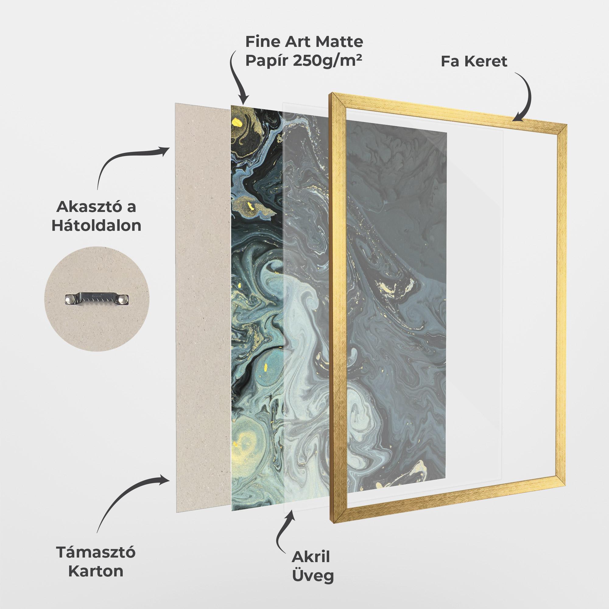 Keretezett Poszter Dark Green Painting mockup 1