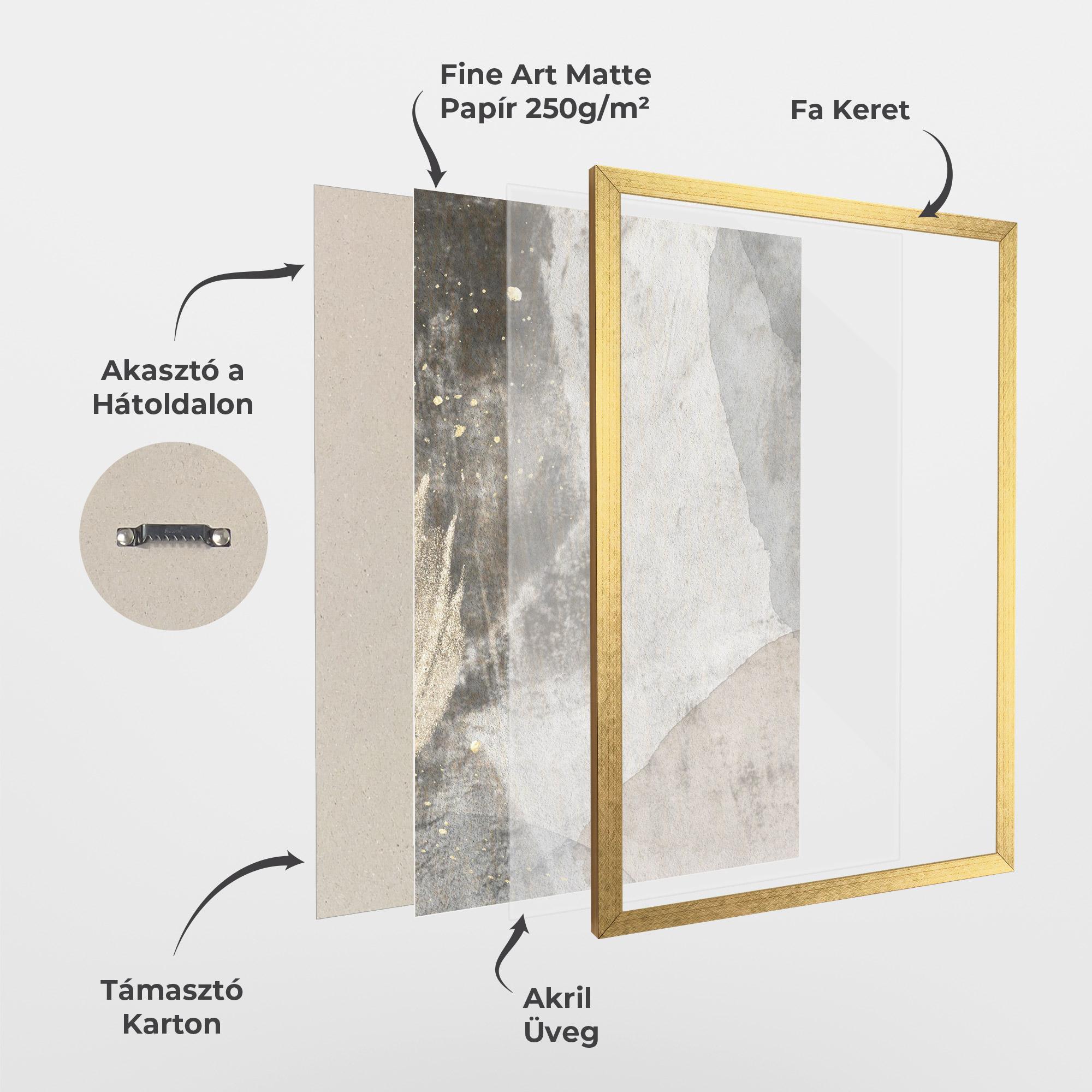 Keretezett Poszter Light Cream Marble mockup 1