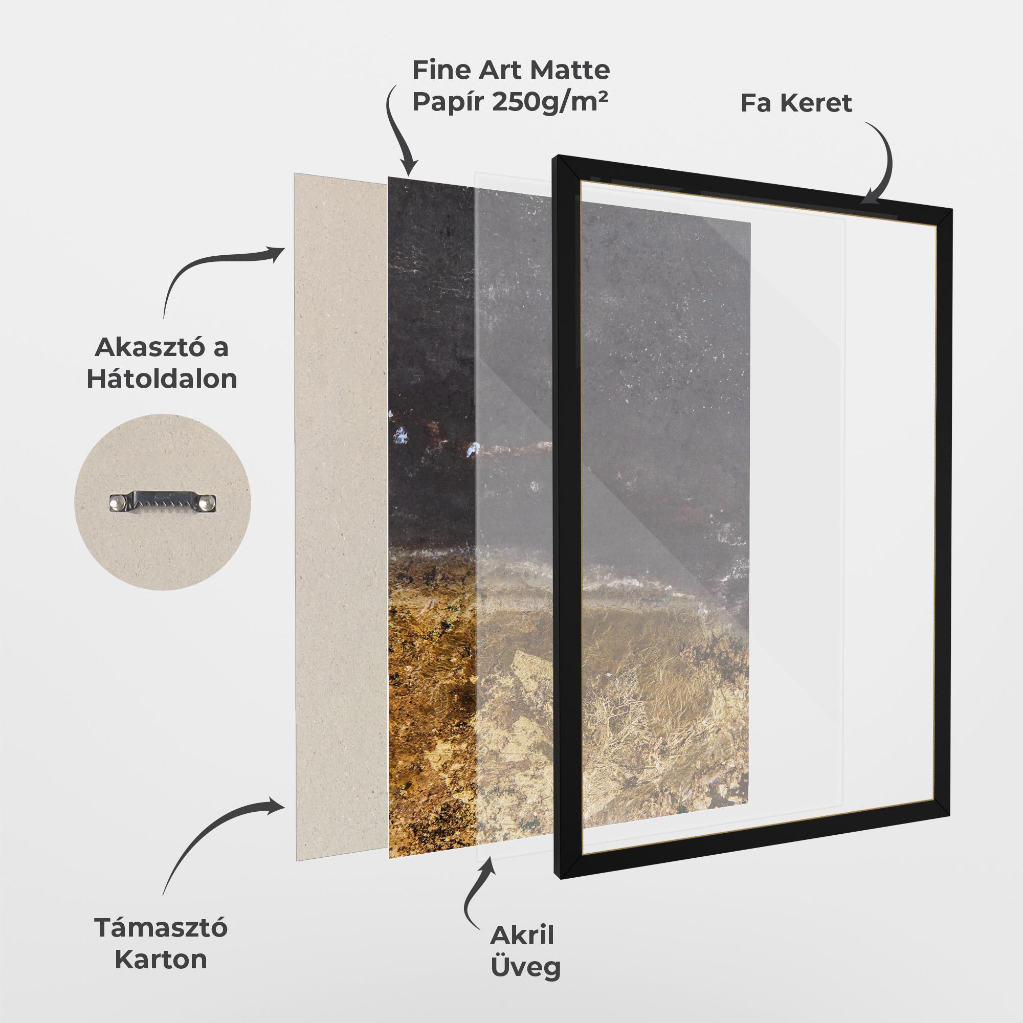 Keretezett Poszter Gold Dark Grey mockup 1