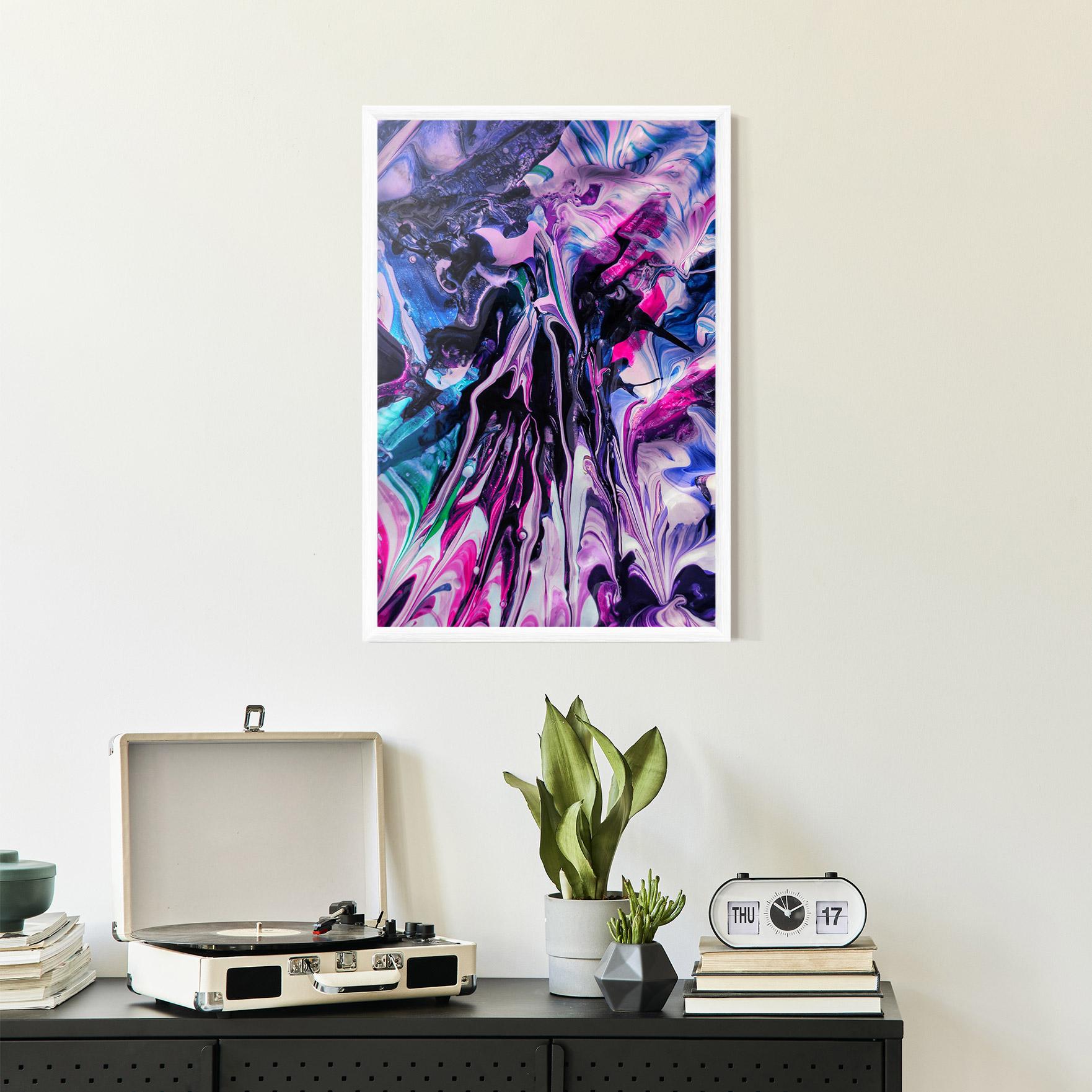 Keretezett Poszter Abstract Rose Colours mockup 2