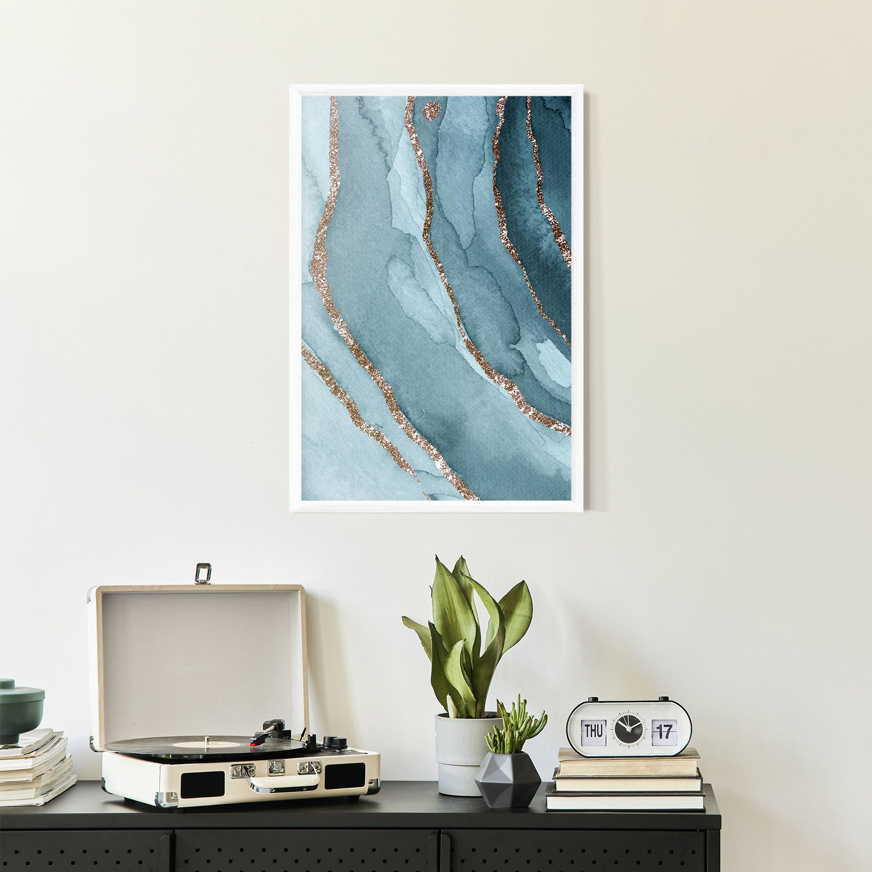 Blue Golden Glitter mockup 2