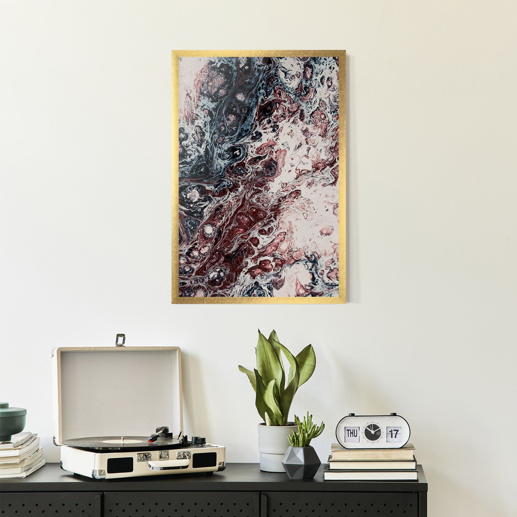 Abstract Dark Red mockup 2