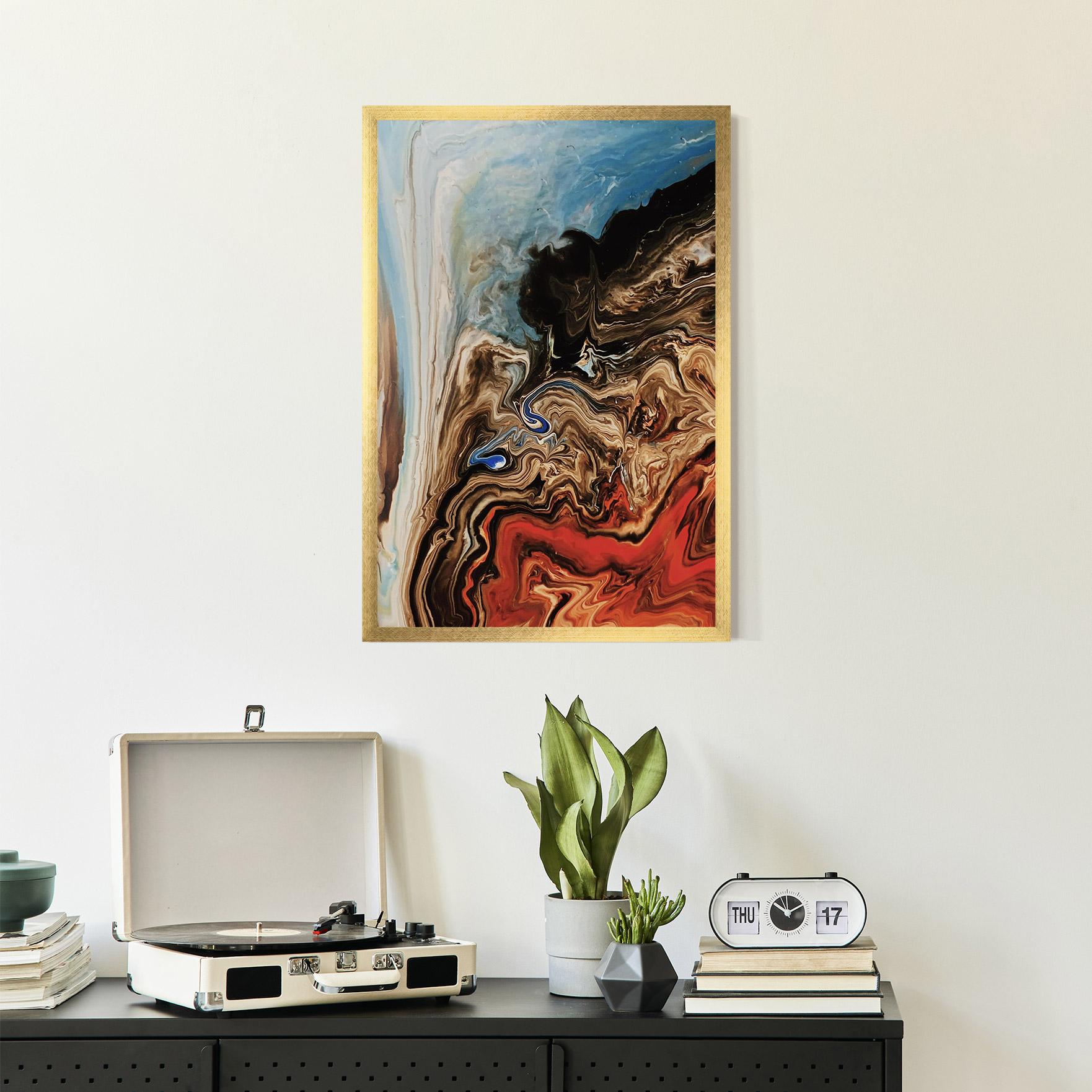 Keretezett Poszter Abstract Waterfall mockup 2