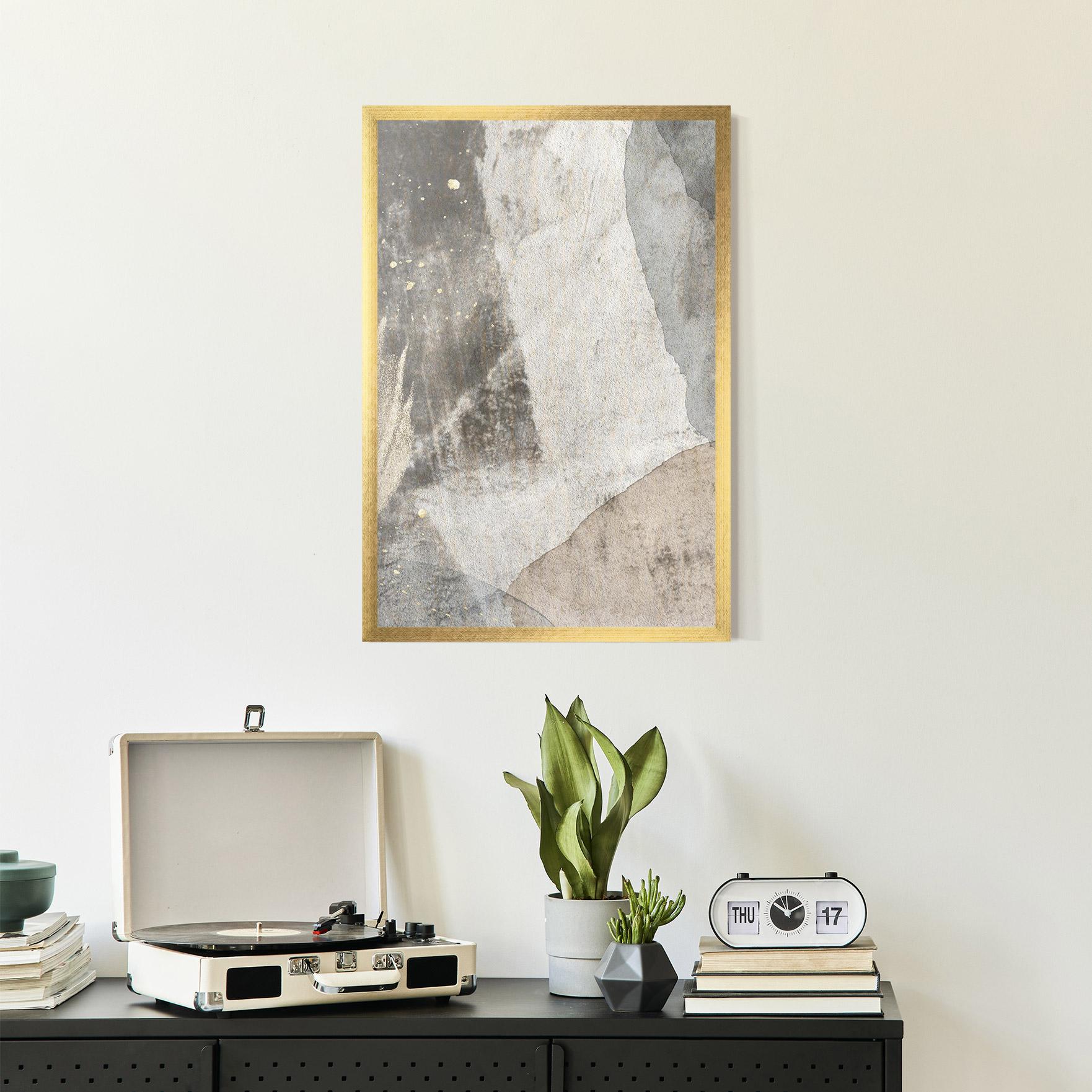 Keretezett Poszter Light Cream Marble mockup 2