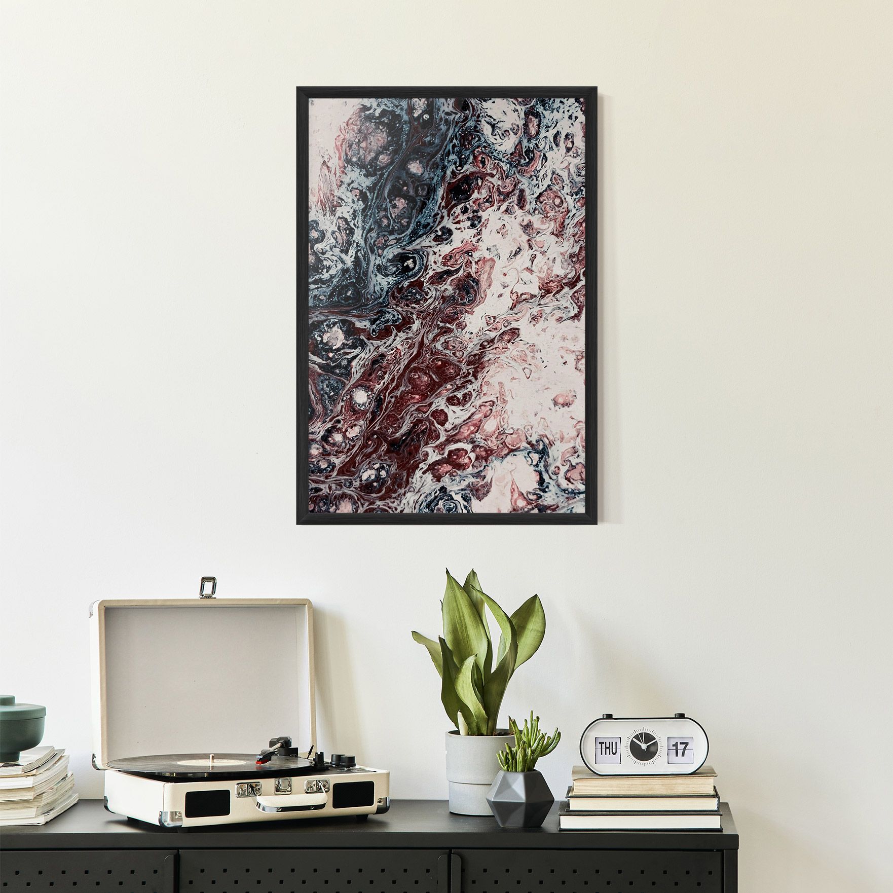 Abstract Dark Red mockup 2