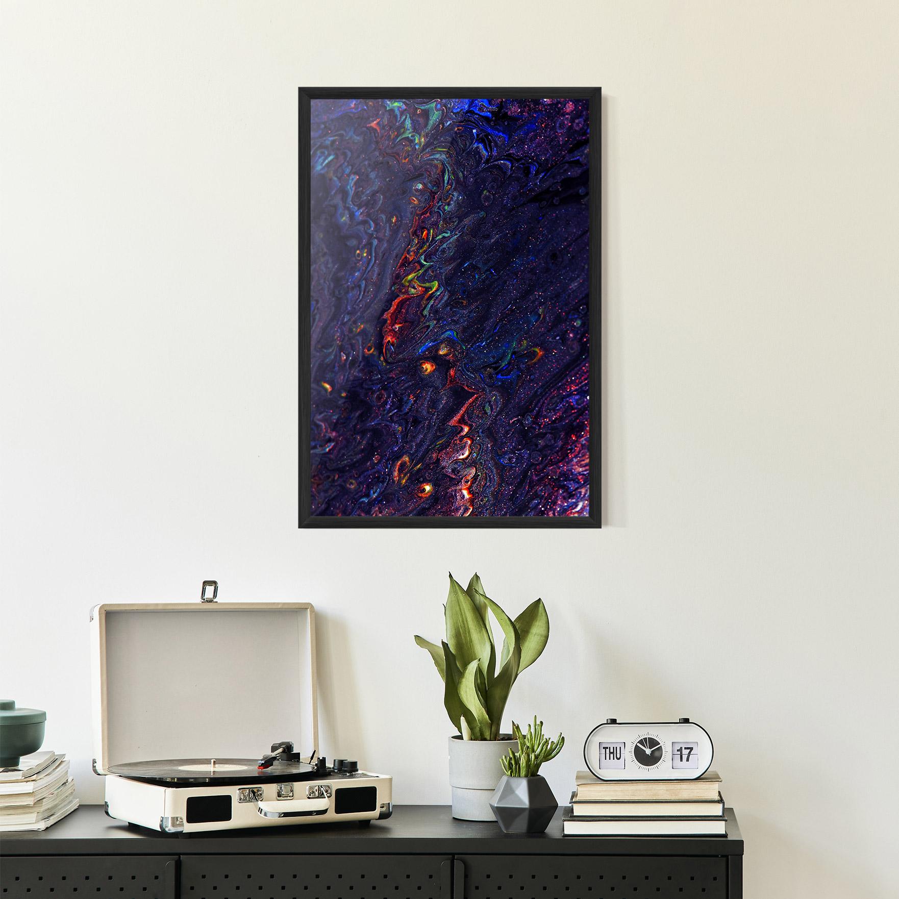 Keretezett Poszter Dark Purple Texture mockup 2