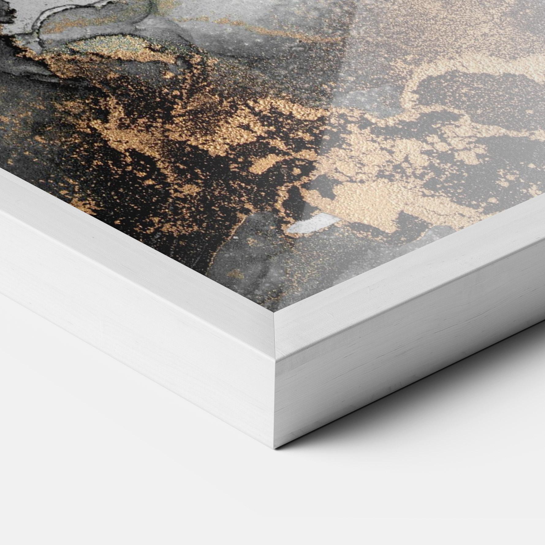 Keretezett Poszter Grey Gold Marble mockup 3