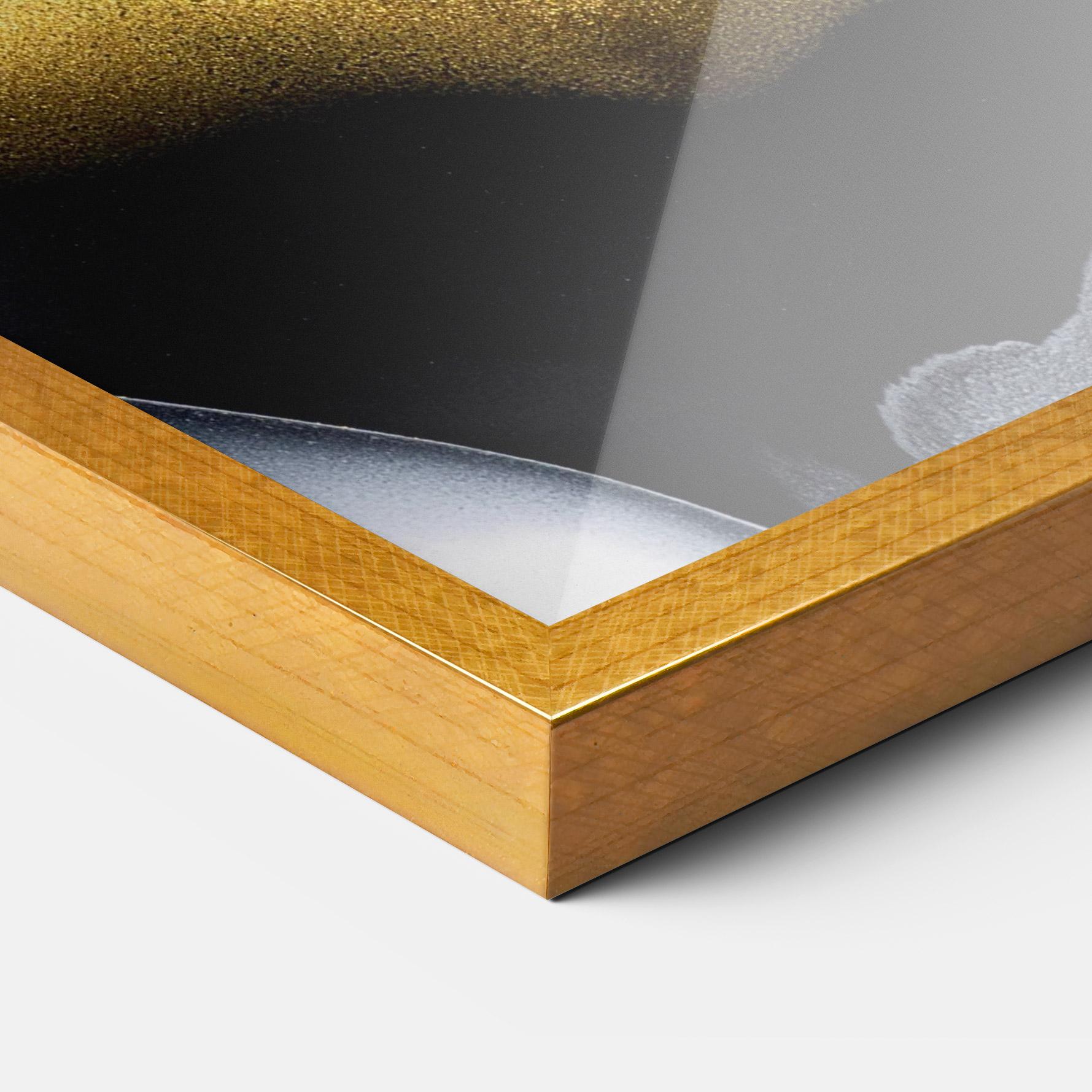 Keretezett Poszter Black Golden Marble mockup 3