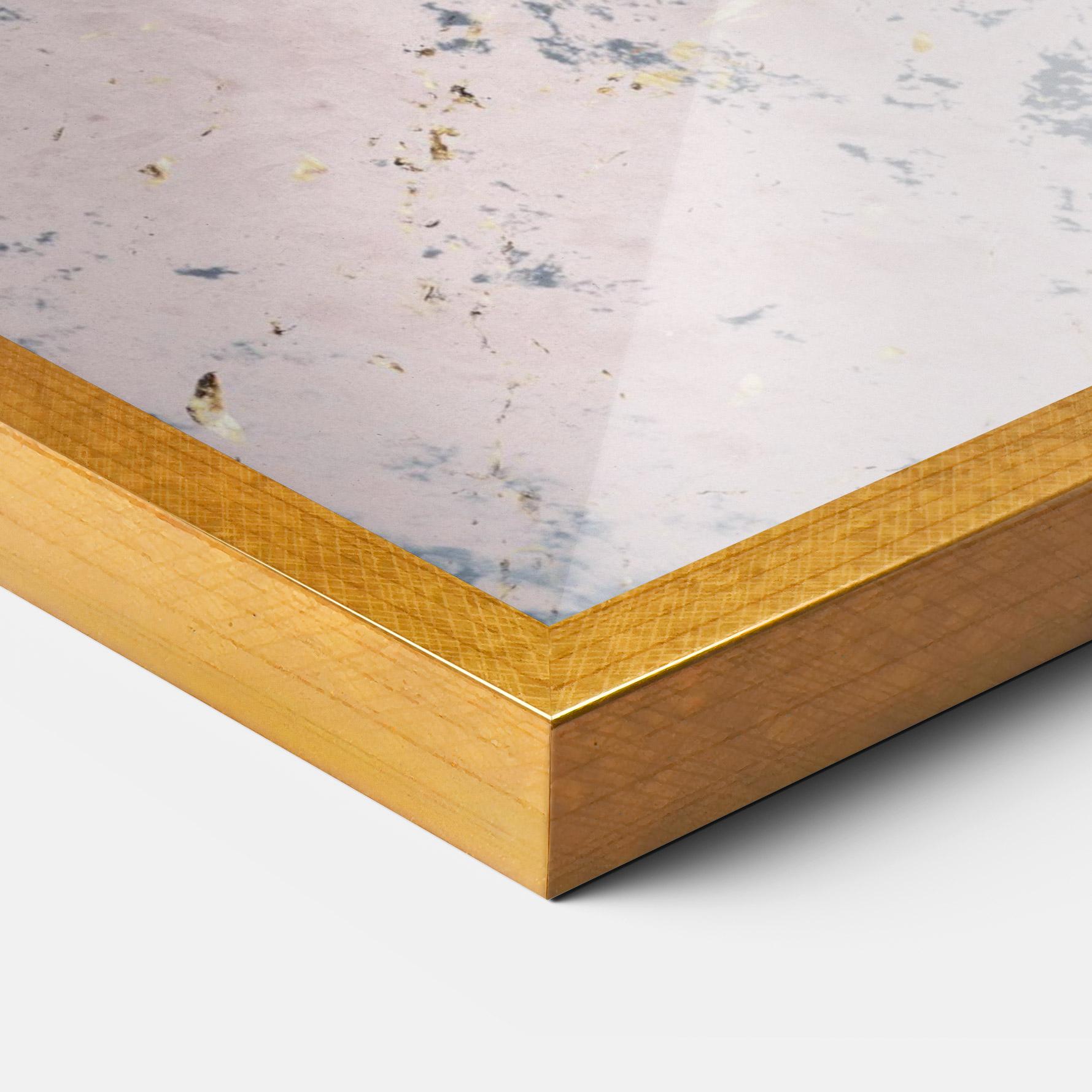 Keretezett Poszter Blue Golden Lines mockup 3