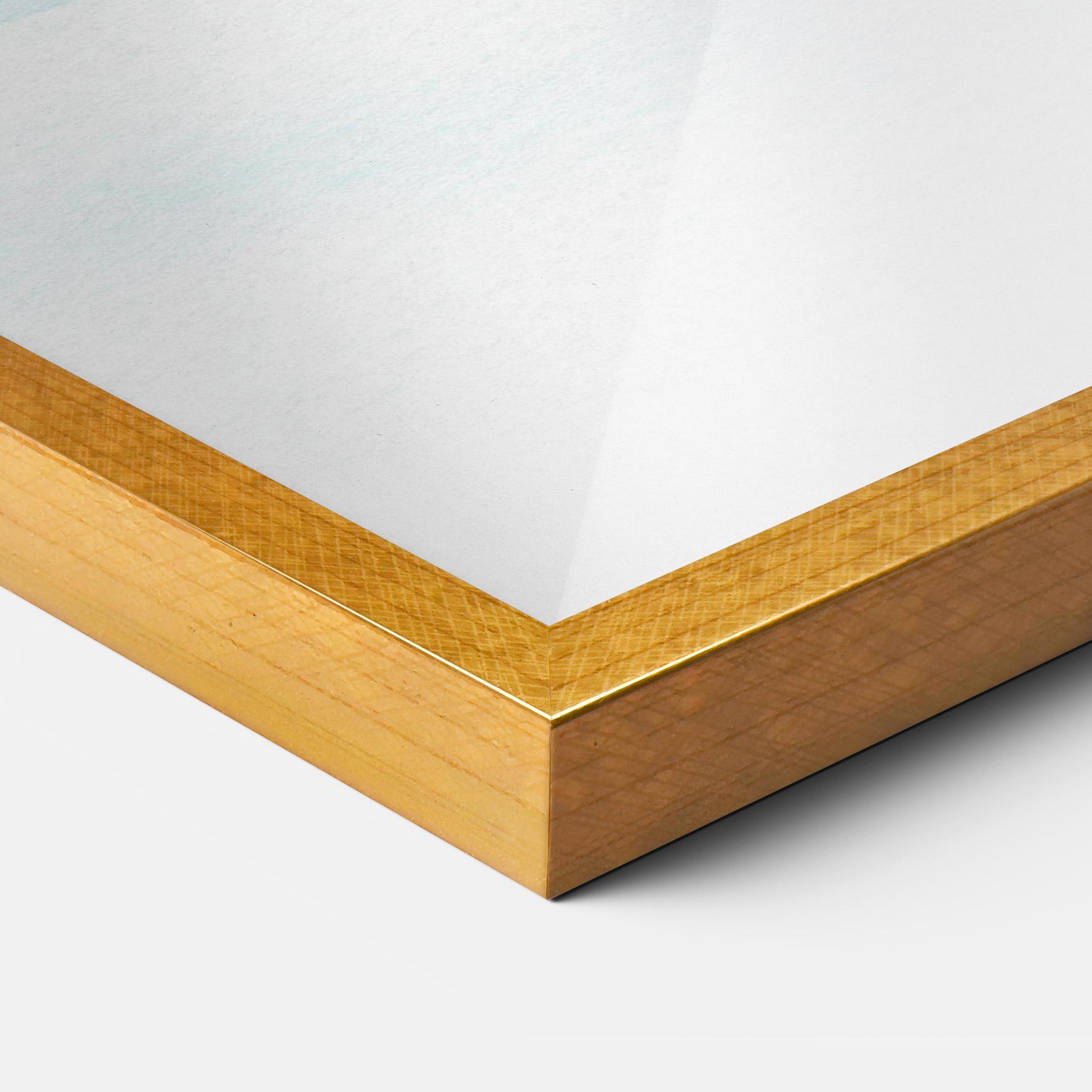 Keretezett Poszter Golden Glitter Blue mockup 3