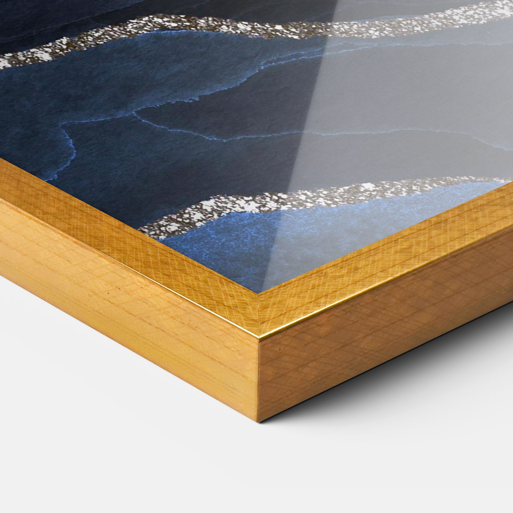 Golden Lines With Blue mockup 3