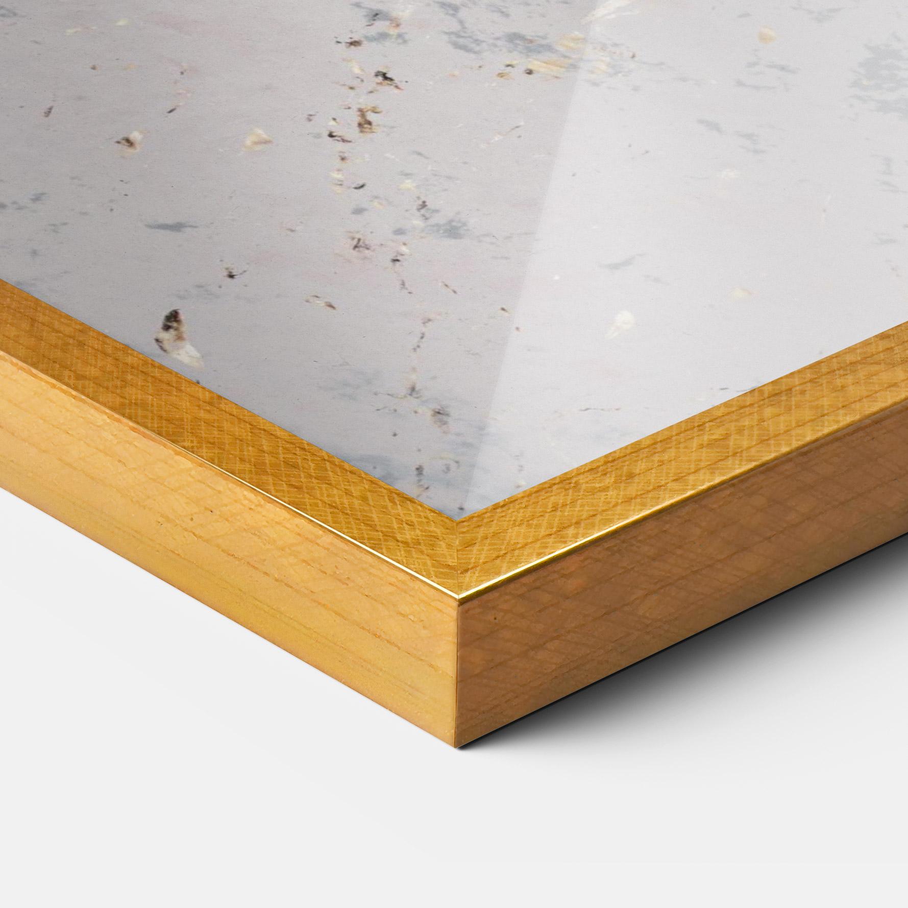 Keretezett Poszter Light Blue Golden Lines mockup 3