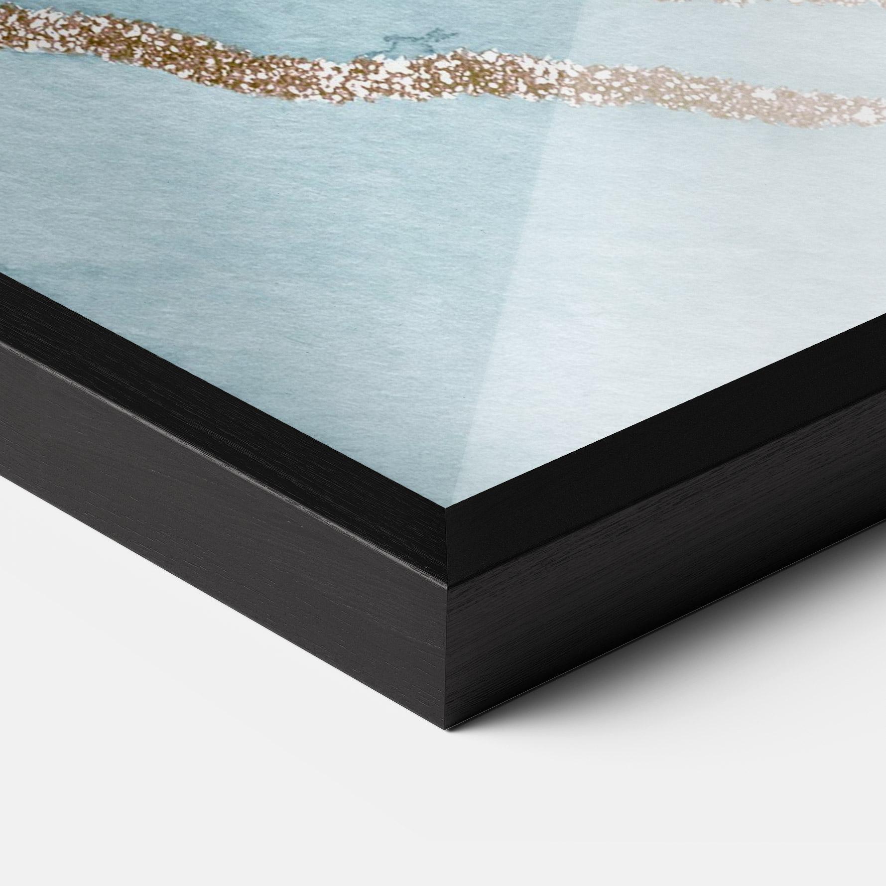 Keretezett Poszter Blue Golden Glitter mockup 3