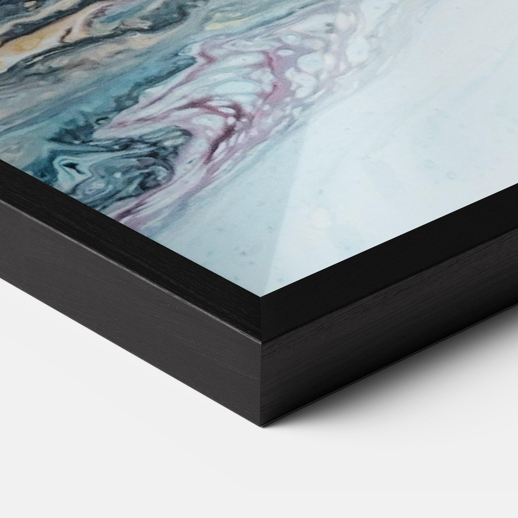 Keretezett Poszter Light Blue Abstract mockup 3