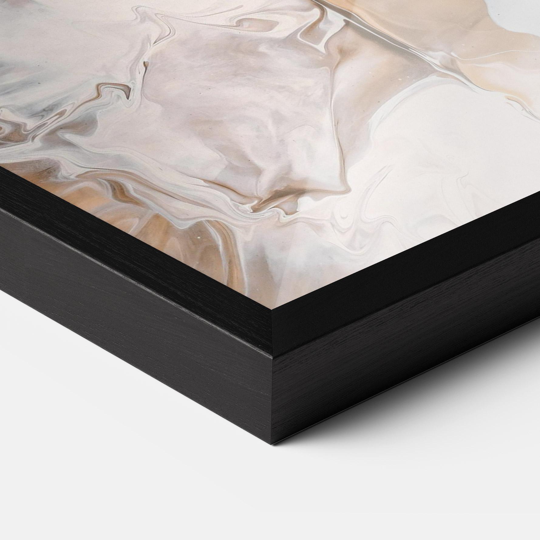 Keretezett Poszter White Gold Abstract mockup 3