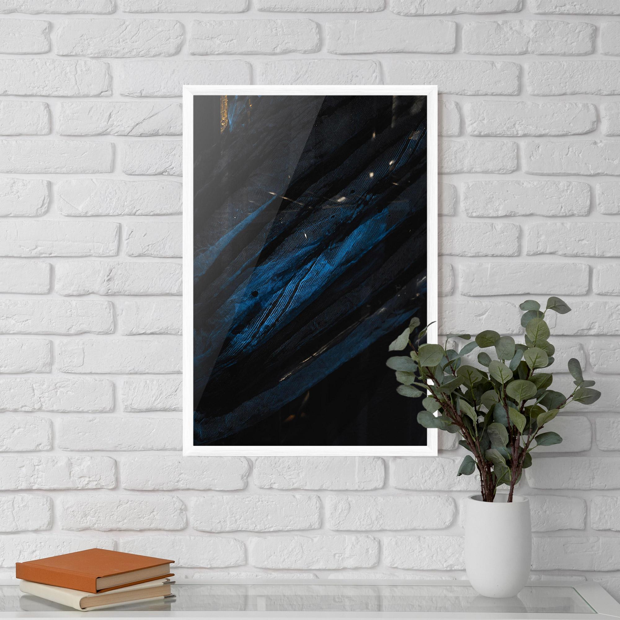 Keretezett Poszter Blue Lines mockup 5