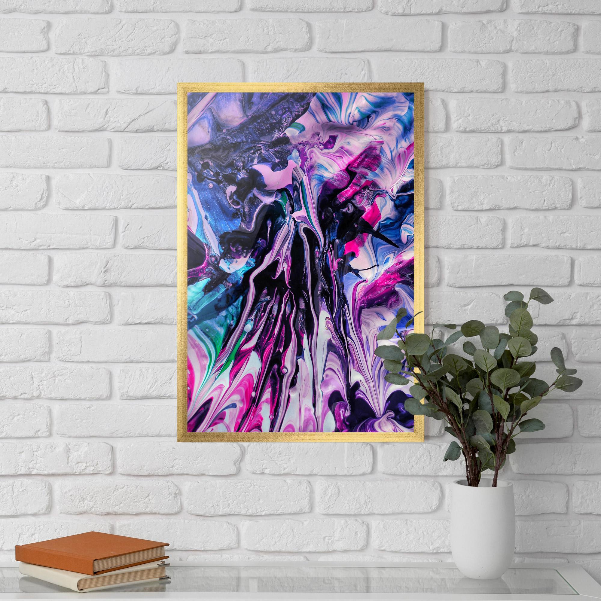 Keretezett Poszter Abstract Rose Colours mockup 5