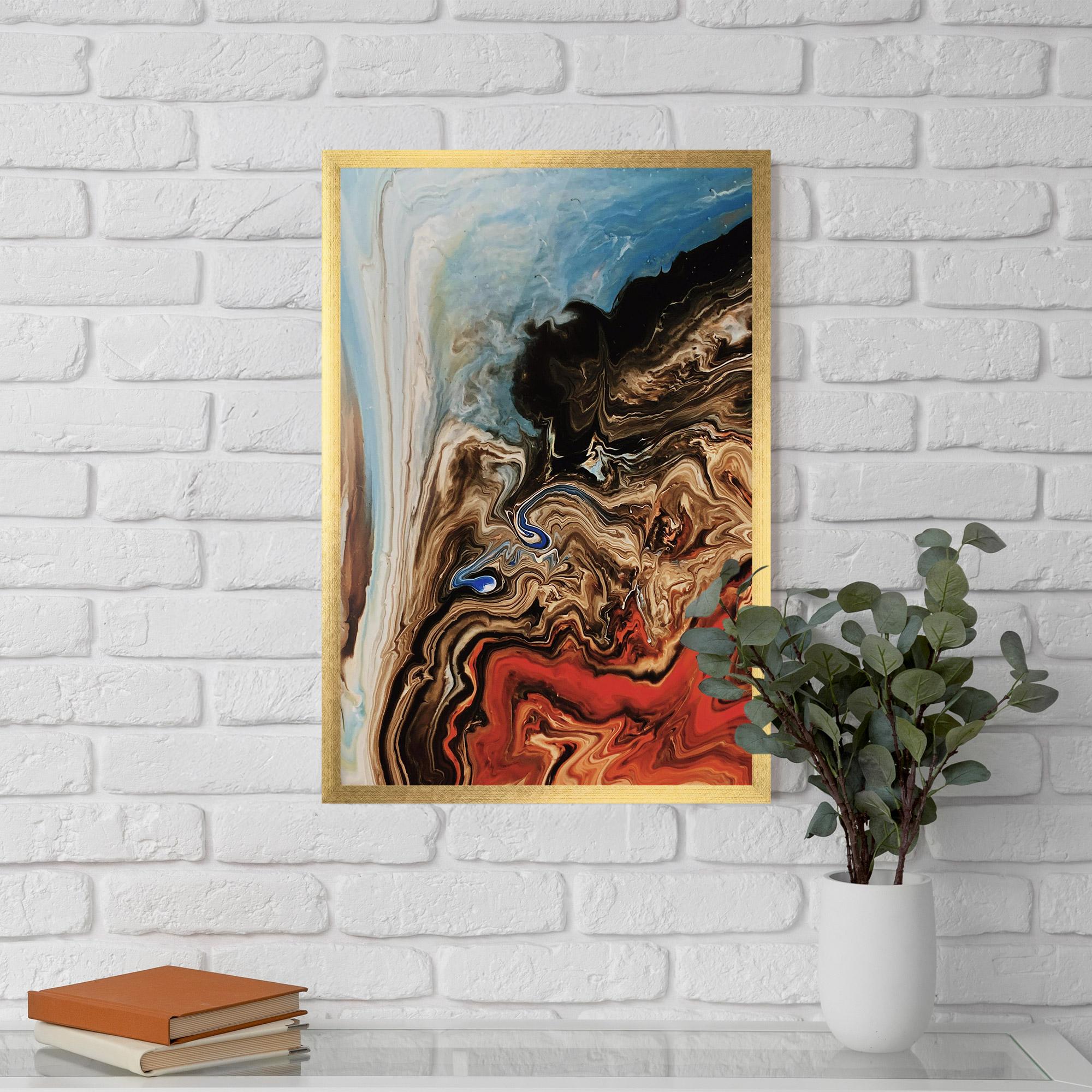 Keretezett Poszter Abstract Waterfall mockup 5