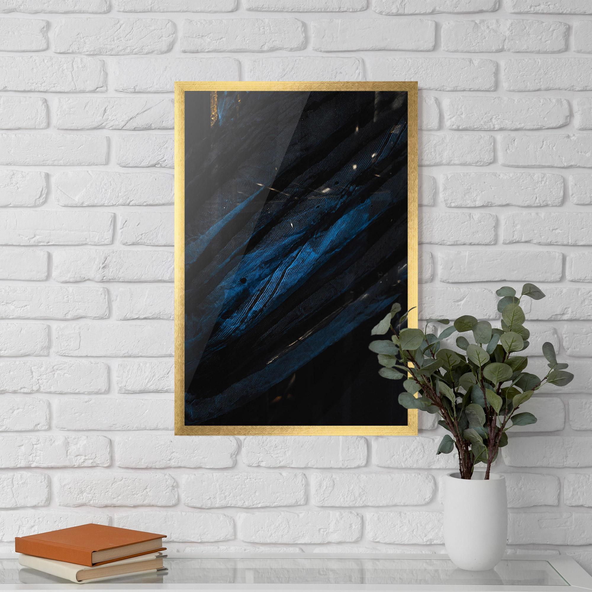 Keretezett Poszter Blue Lines mockup 5