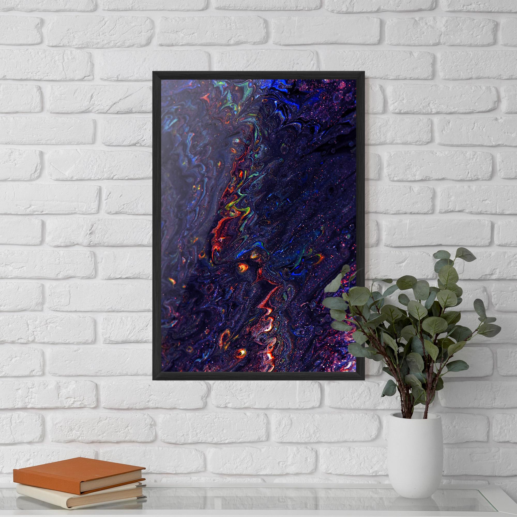 Keretezett Poszter Dark Purple Texture mockup 5