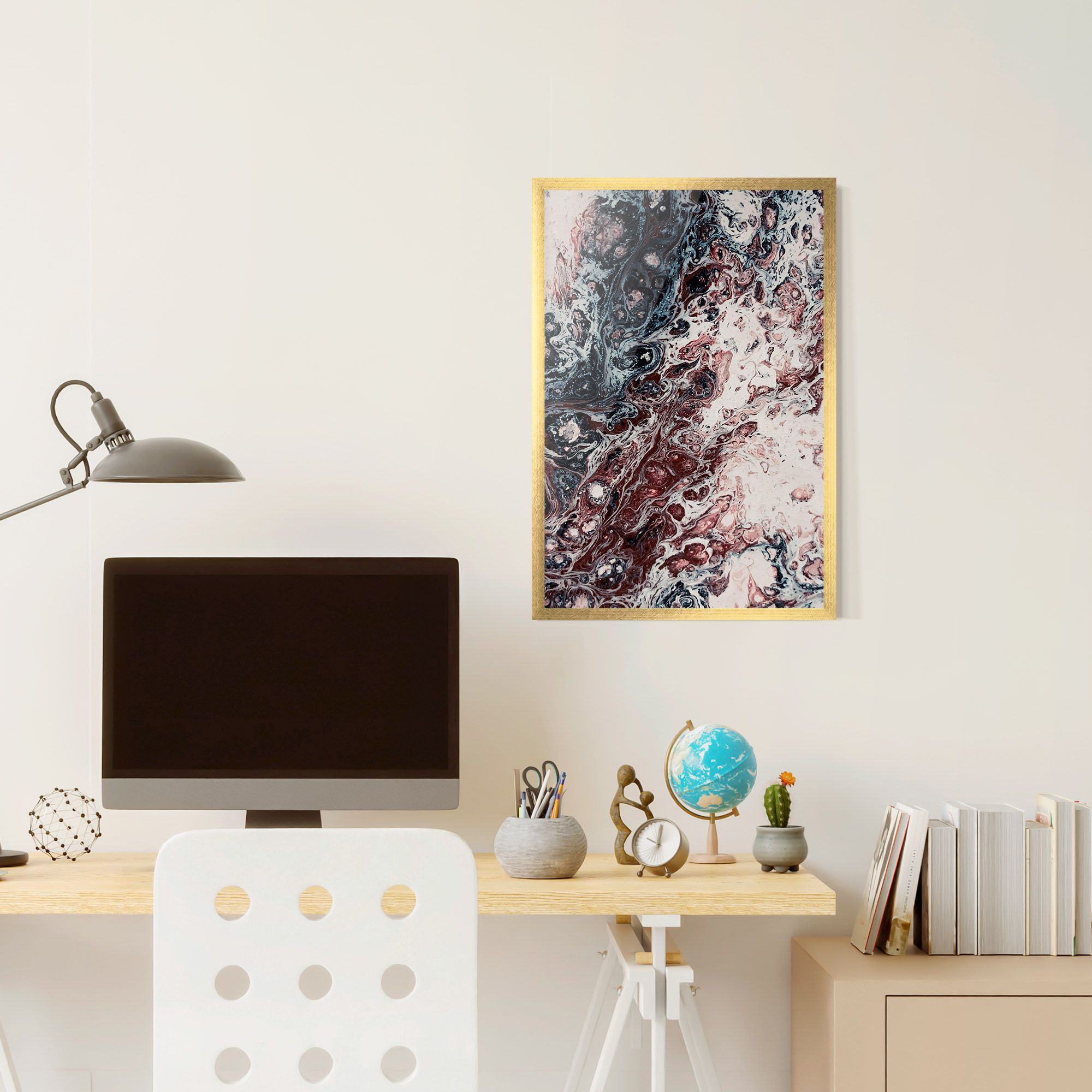 Abstract Dark Red mockup 6