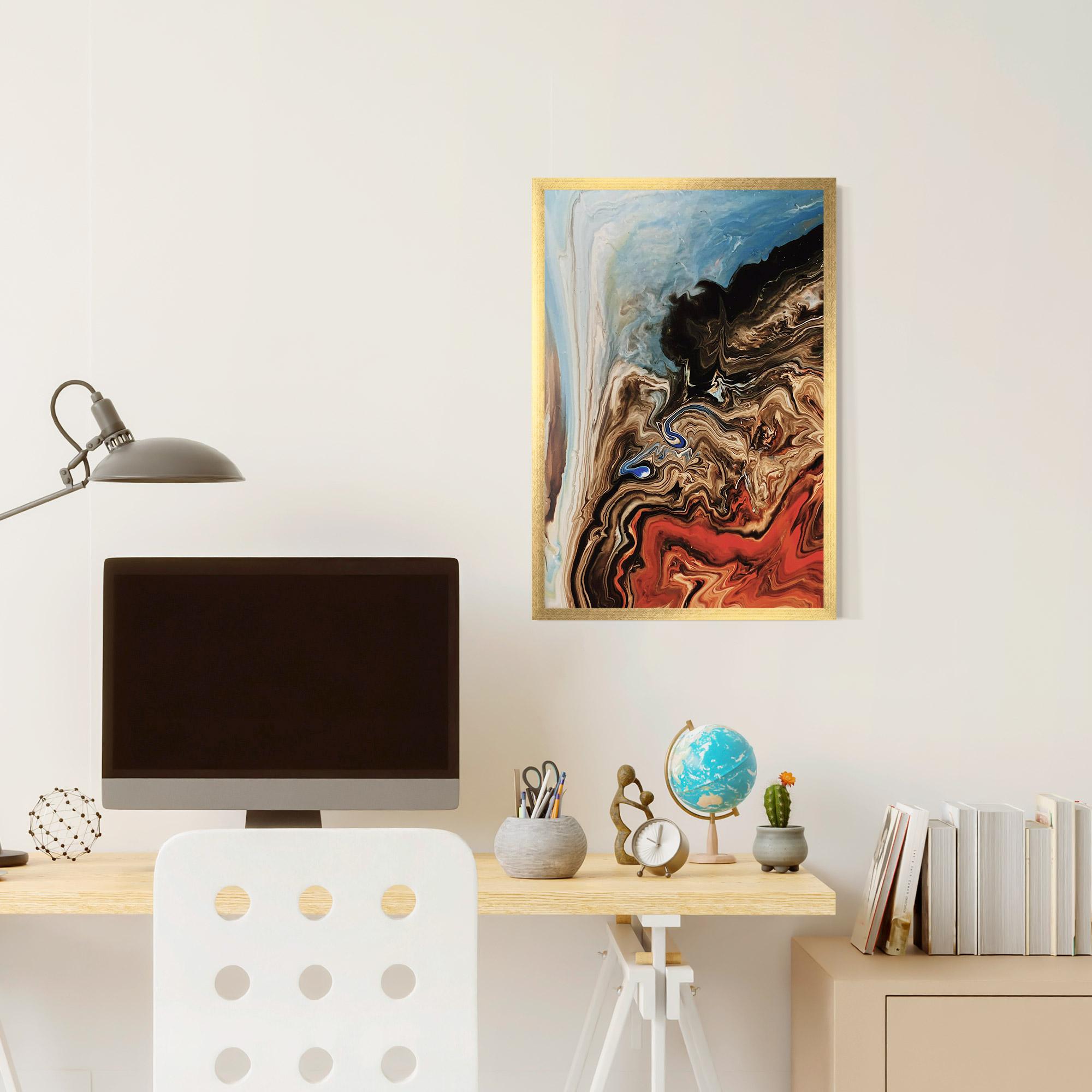 Keretezett Poszter Abstract Waterfall mockup 6