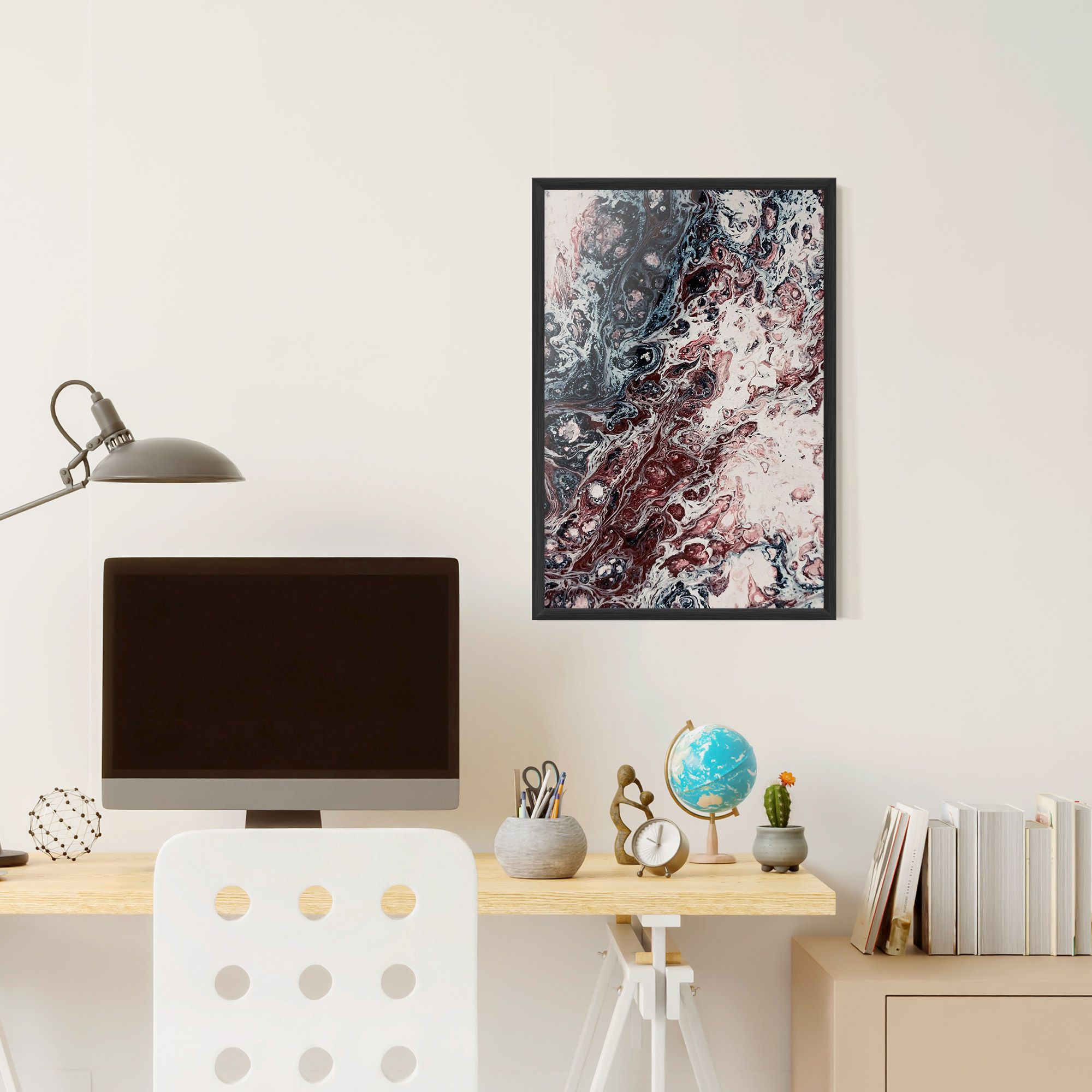 Abstract Dark Red mockup 6