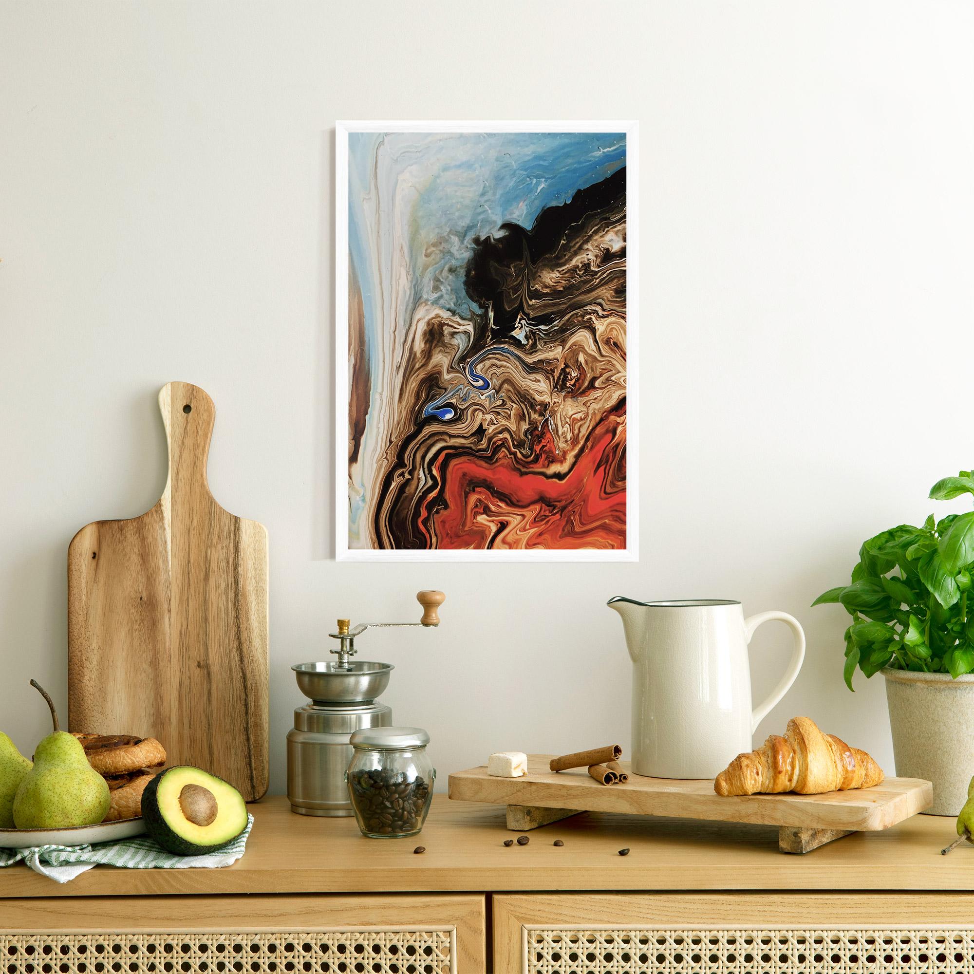 Keretezett Poszter Abstract Waterfall mockup 8