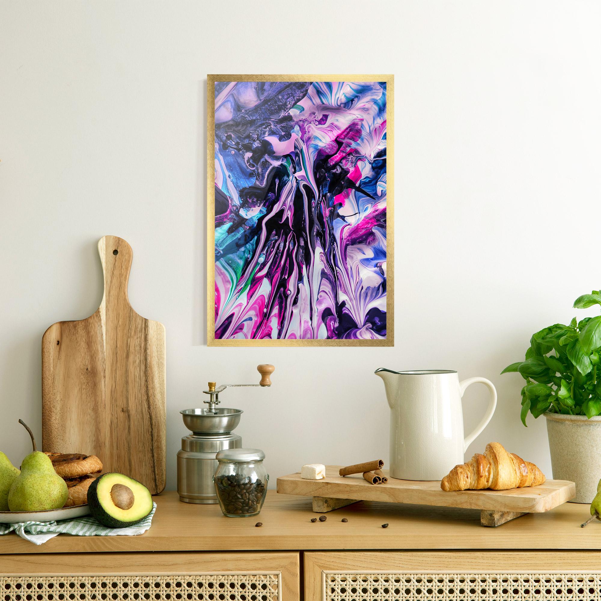 Keretezett Poszter Abstract Rose Colours mockup 8