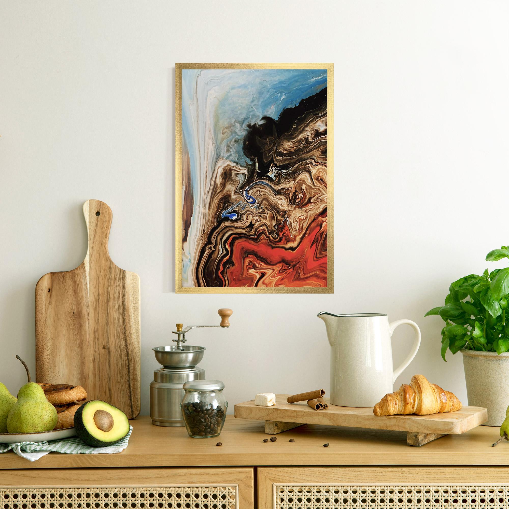 Keretezett Poszter Abstract Waterfall mockup 8