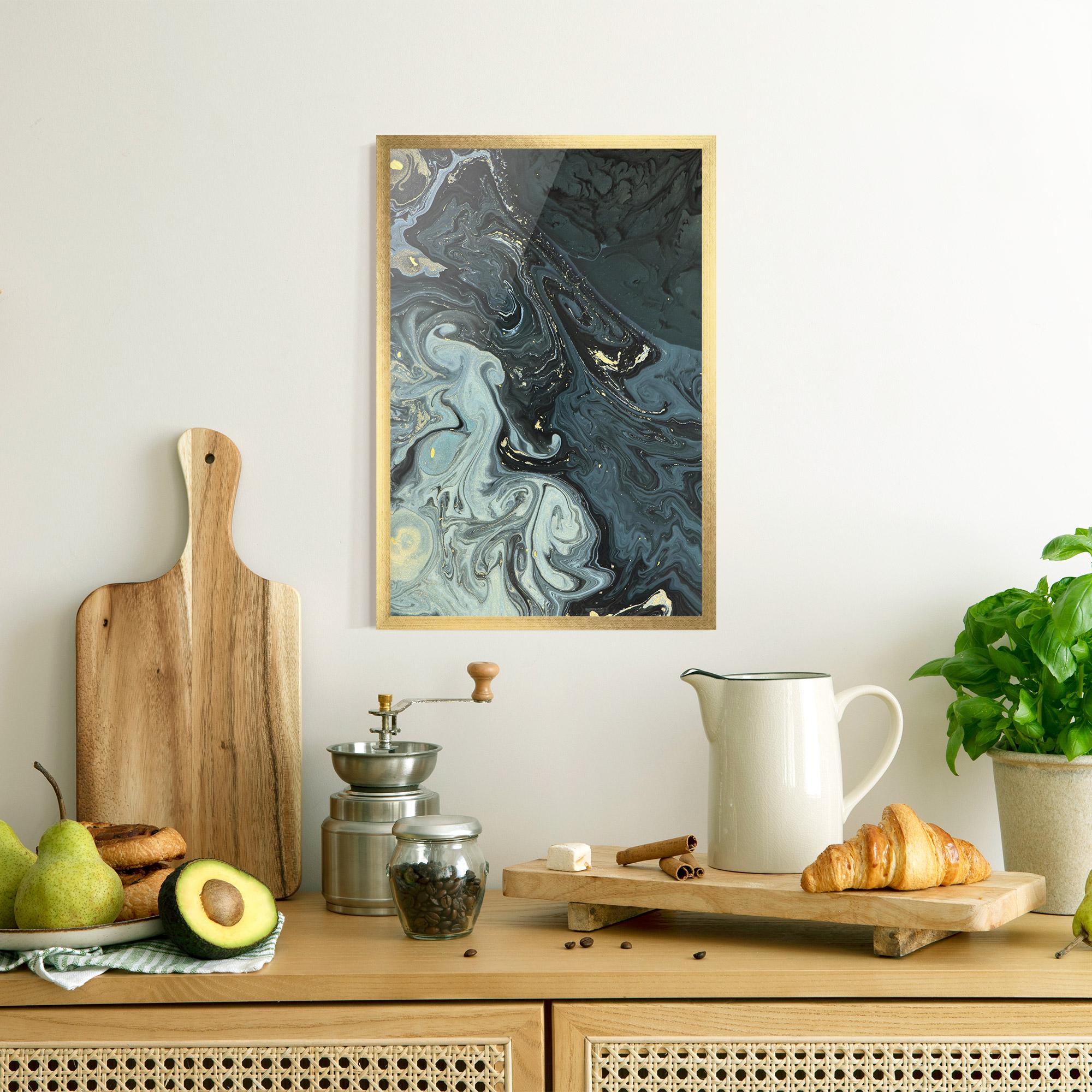 Keretezett Poszter Dark Green Painting mockup 8