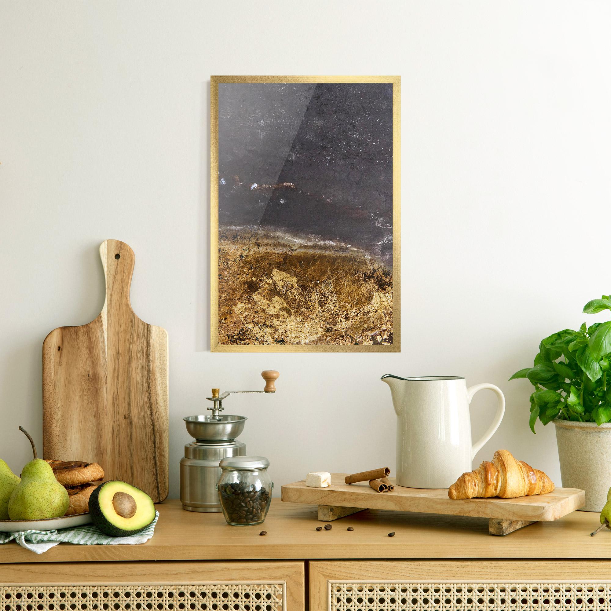 Keretezett Poszter Gold Dark Grey mockup 8