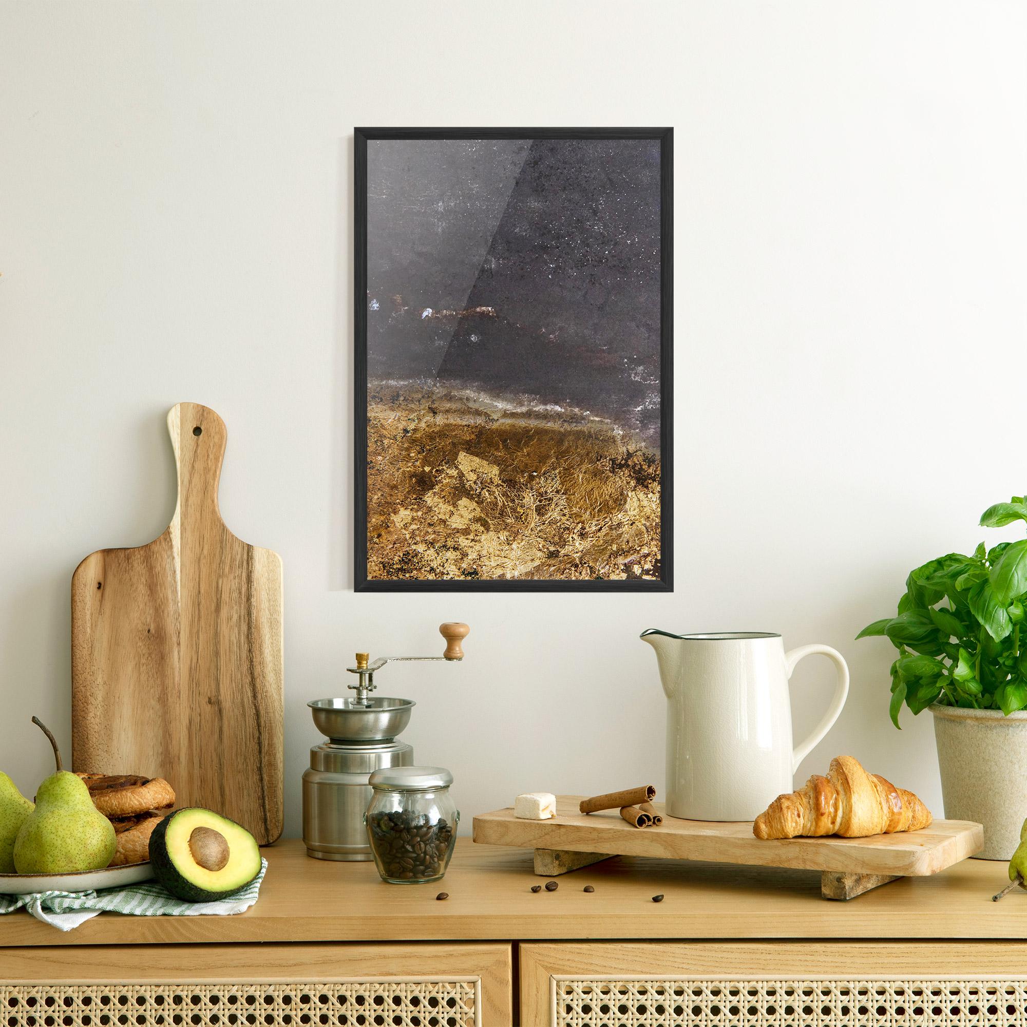 Keretezett Poszter Gold Dark Grey mockup 8