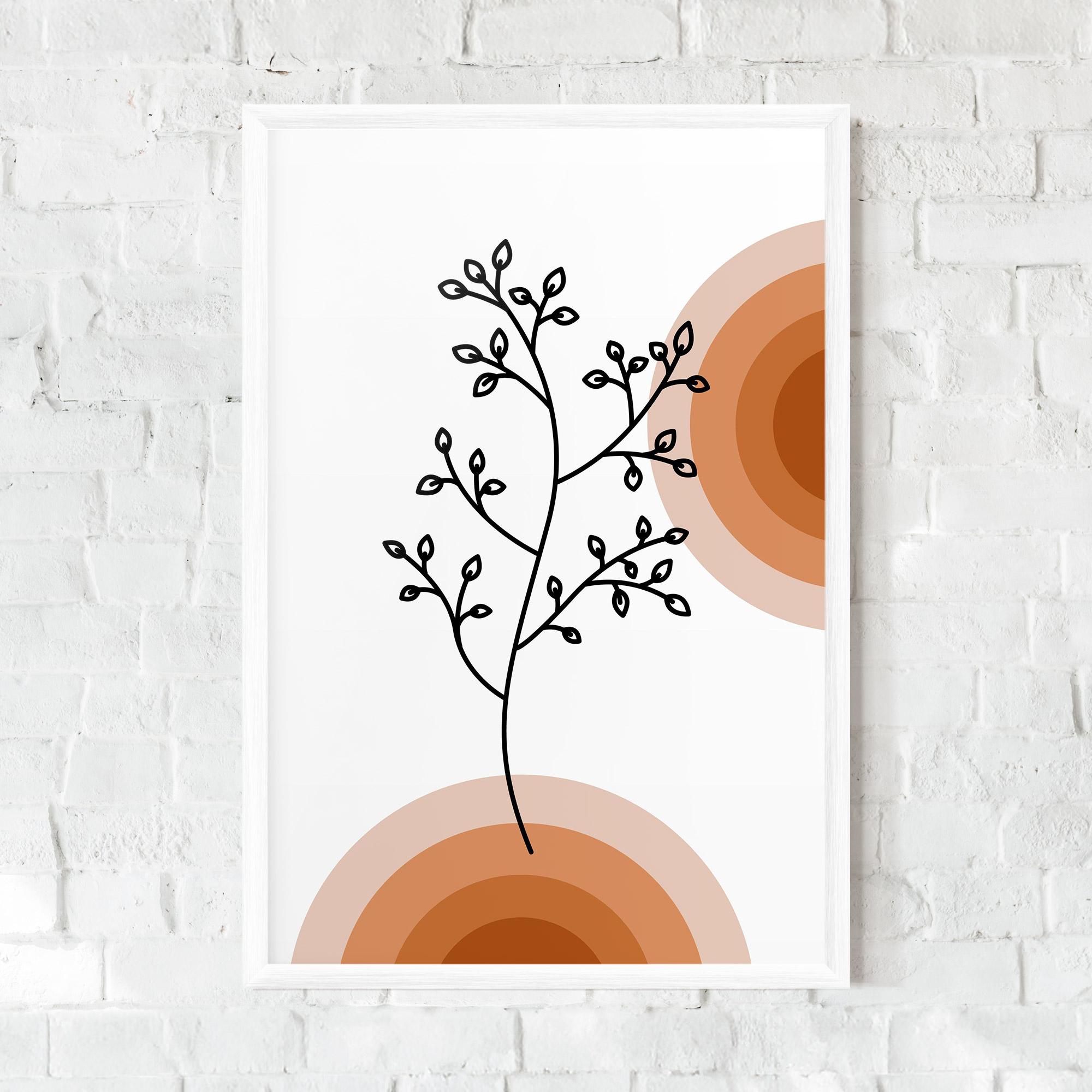 Keretezett Poszter Plant Orange Circle mockup 0