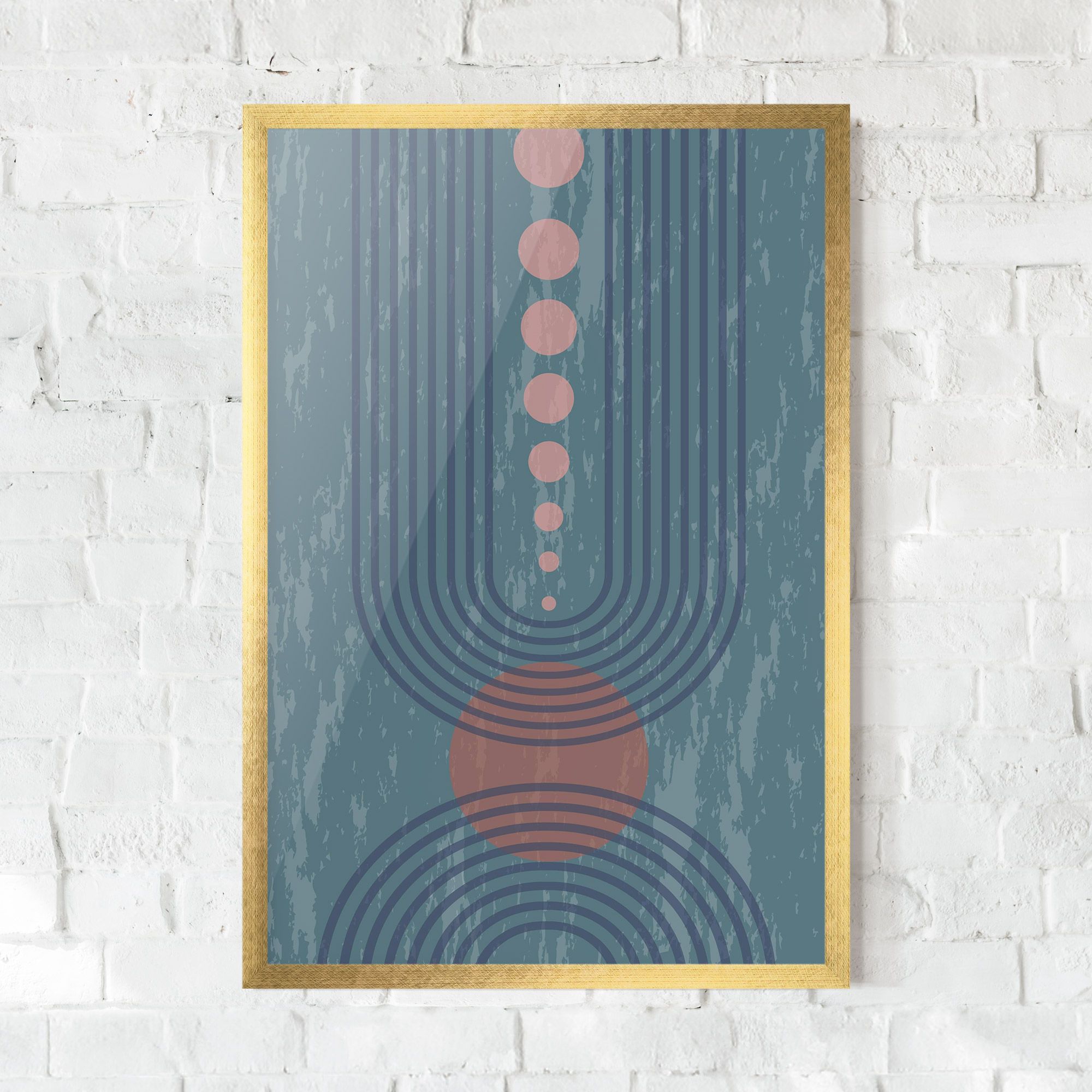 Pink Circle On Blue mockup 0