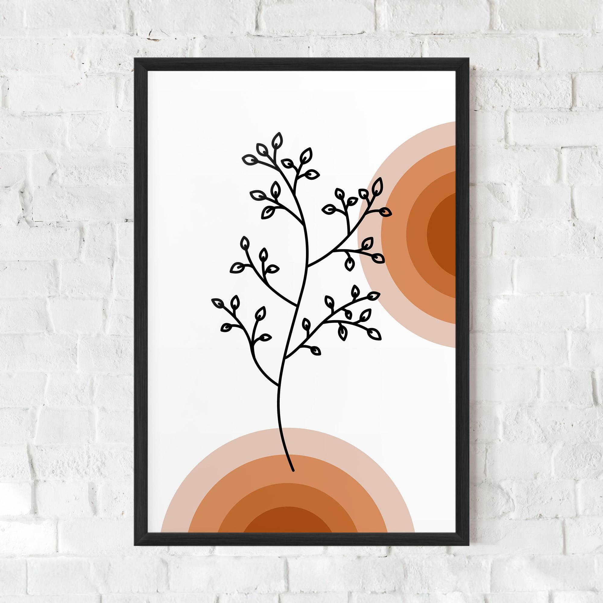 Keretezett Poszter Plant Orange Circle mockup 0