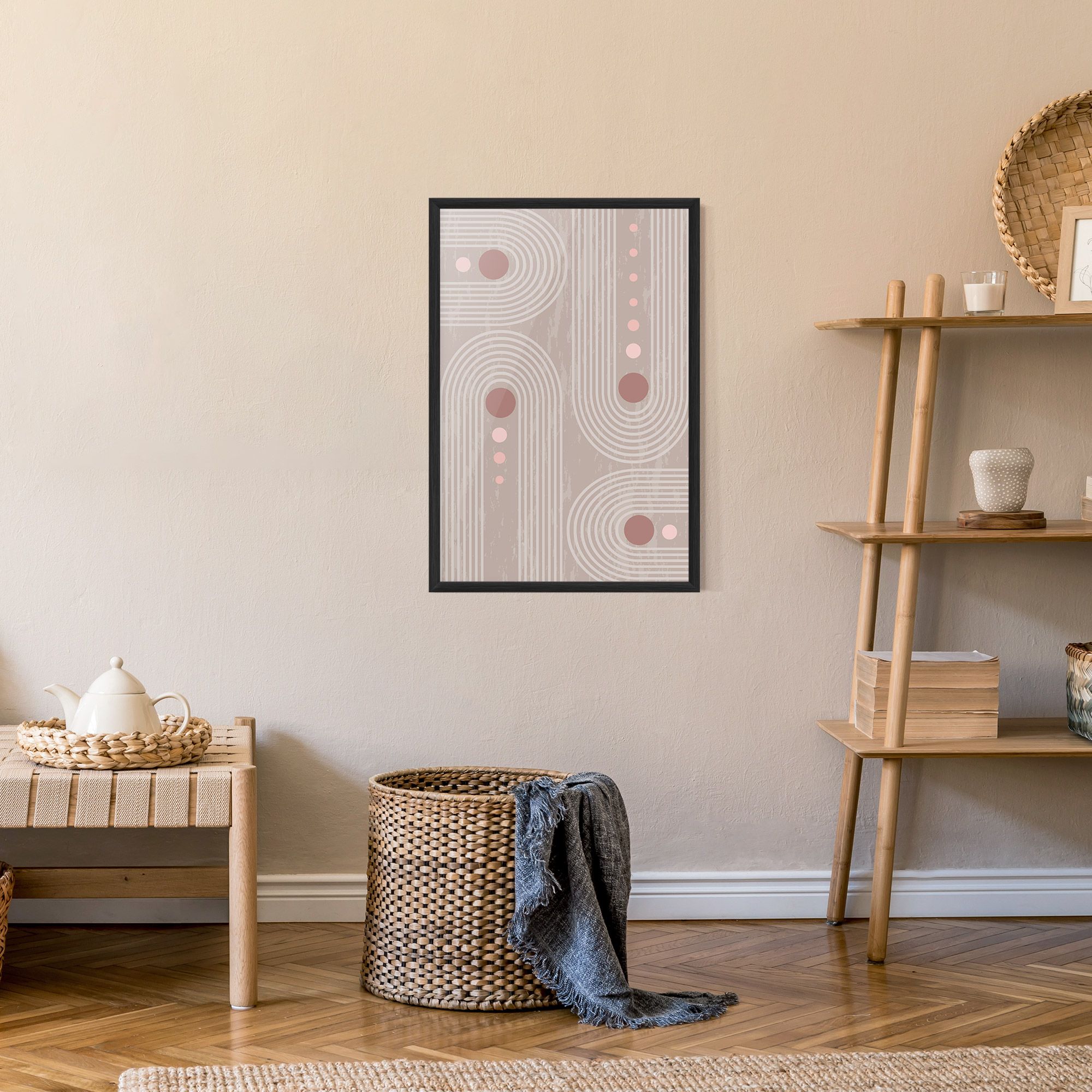 Pink Circle On Cream mockup 9